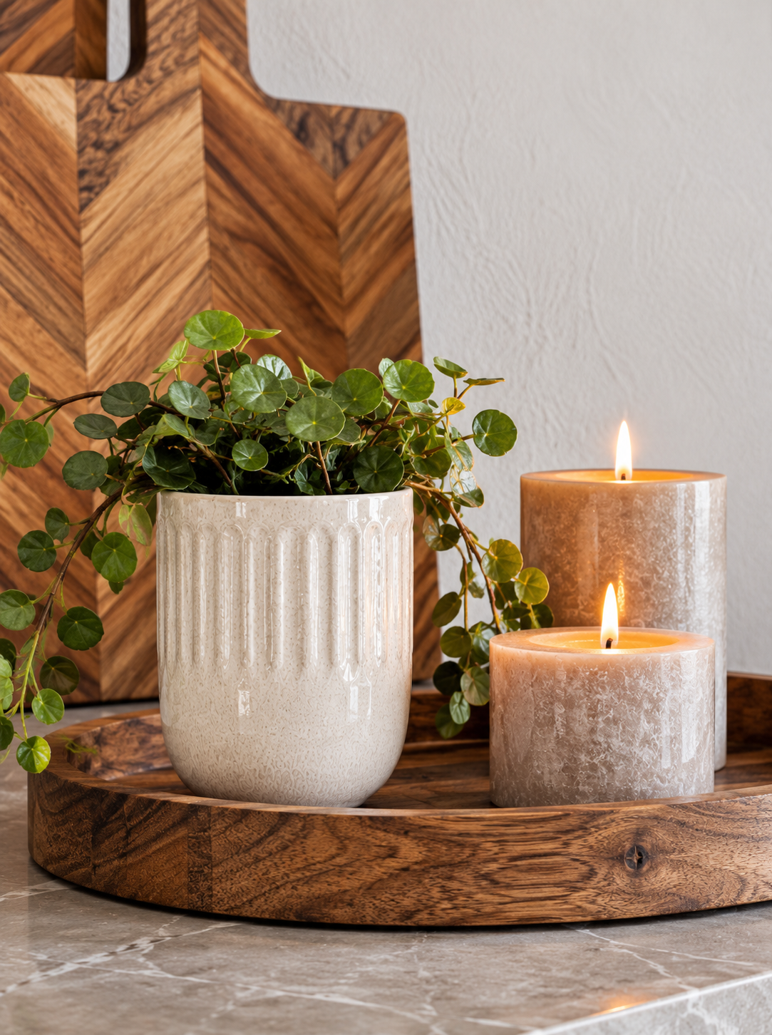 Lot de 4 mugs en grès - Crème