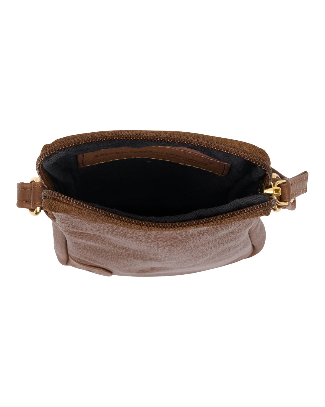 Sac pour téléphone Misse - Coffee / gold