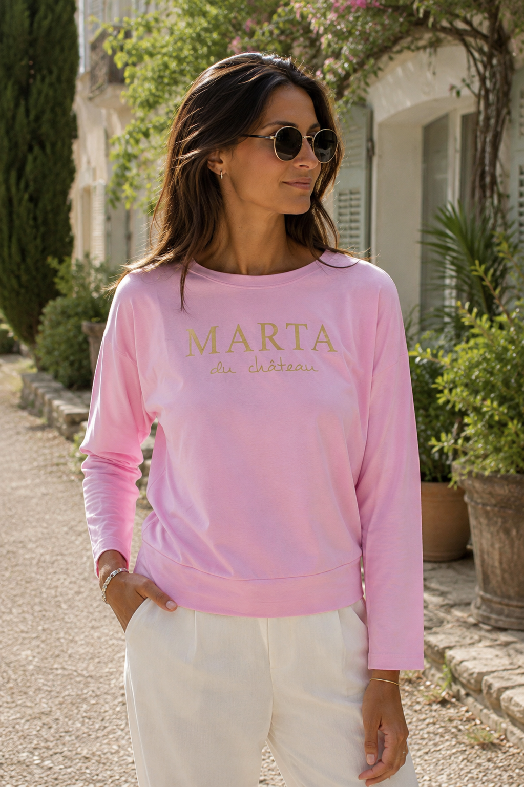 Sweatshirt Marta rose bébé