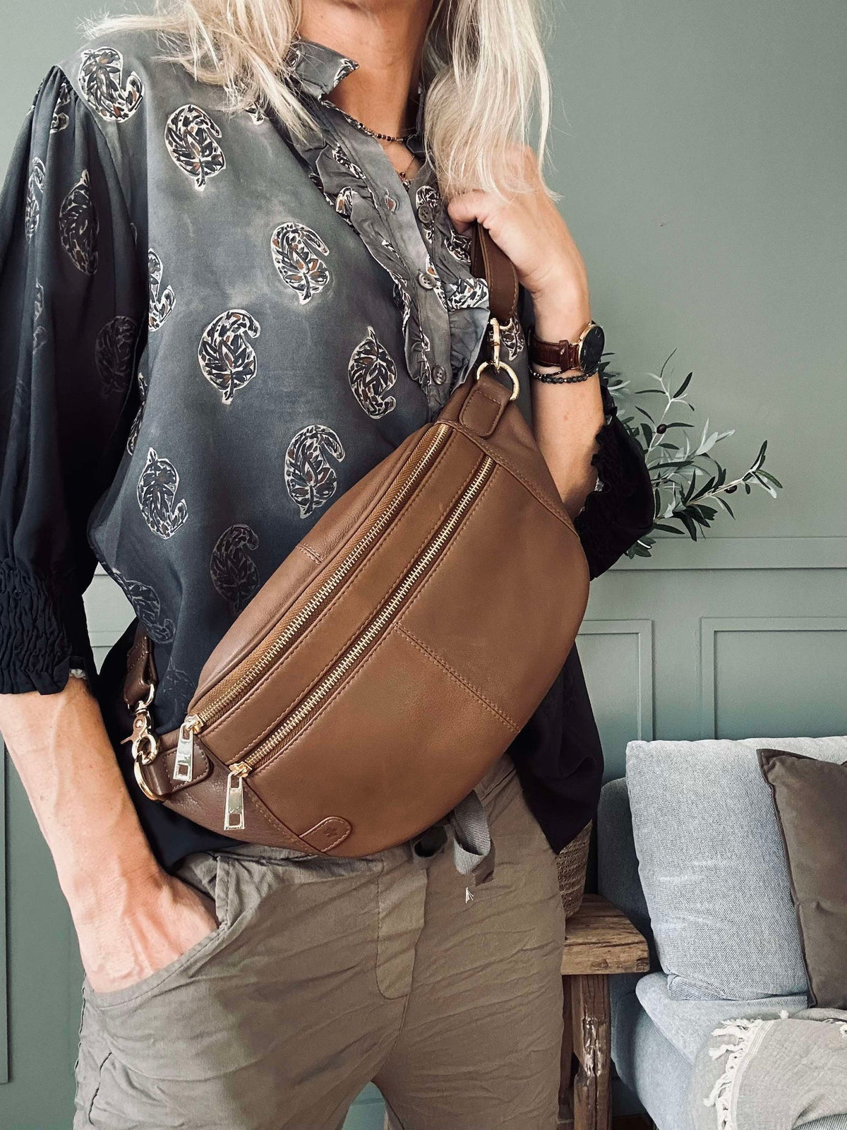 Bumbag Astrid - Café / Or