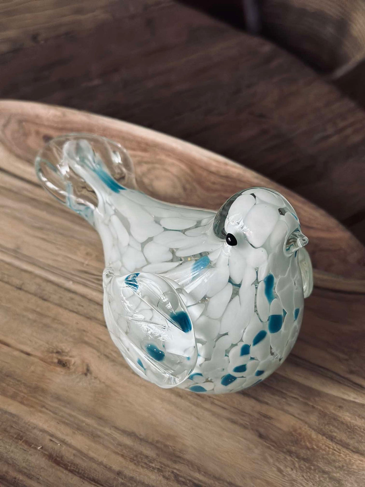 L’Oiseau LED en verre soufflé à la bouche - Blanc