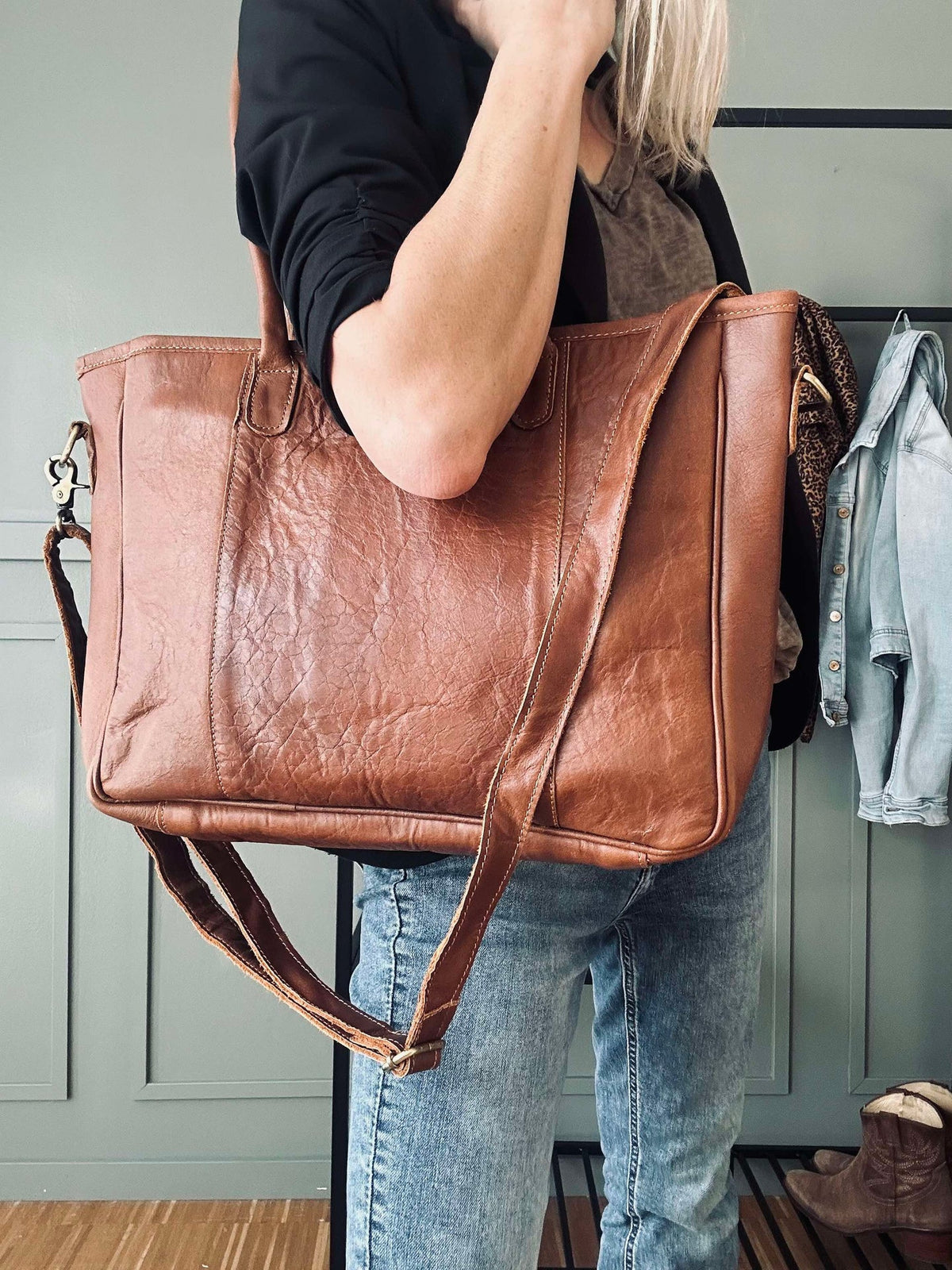 Sac de travail Norma Cognac