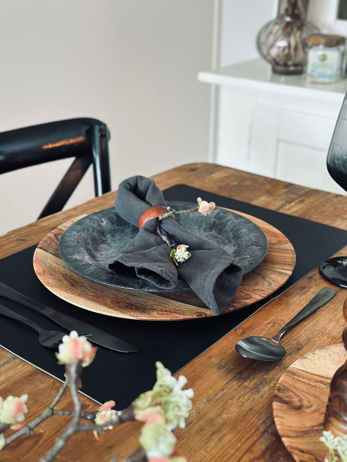 Assiette acacia - 30 cm