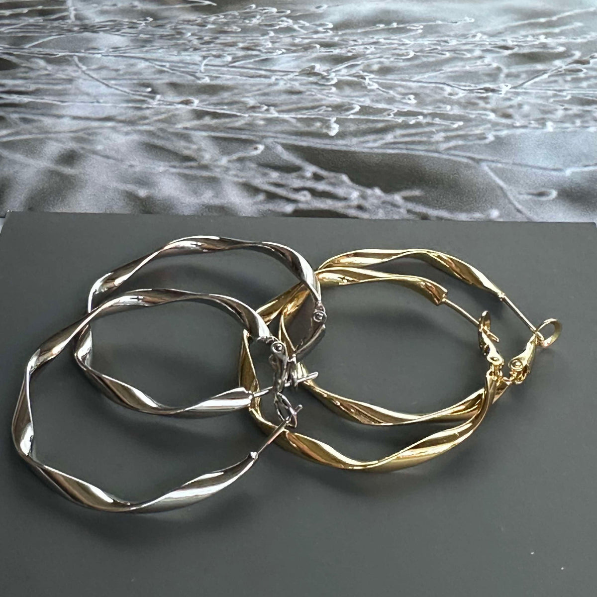 Boucles d’oreilles Hope torsadées - plaqué or