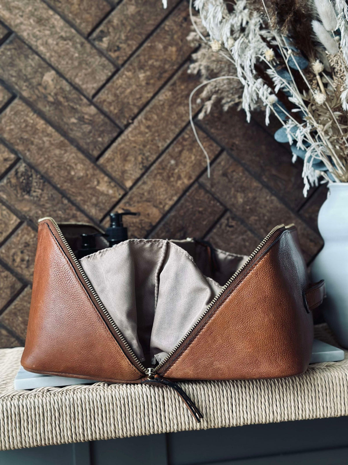 Trousse de toilette Halima Walnut - Large