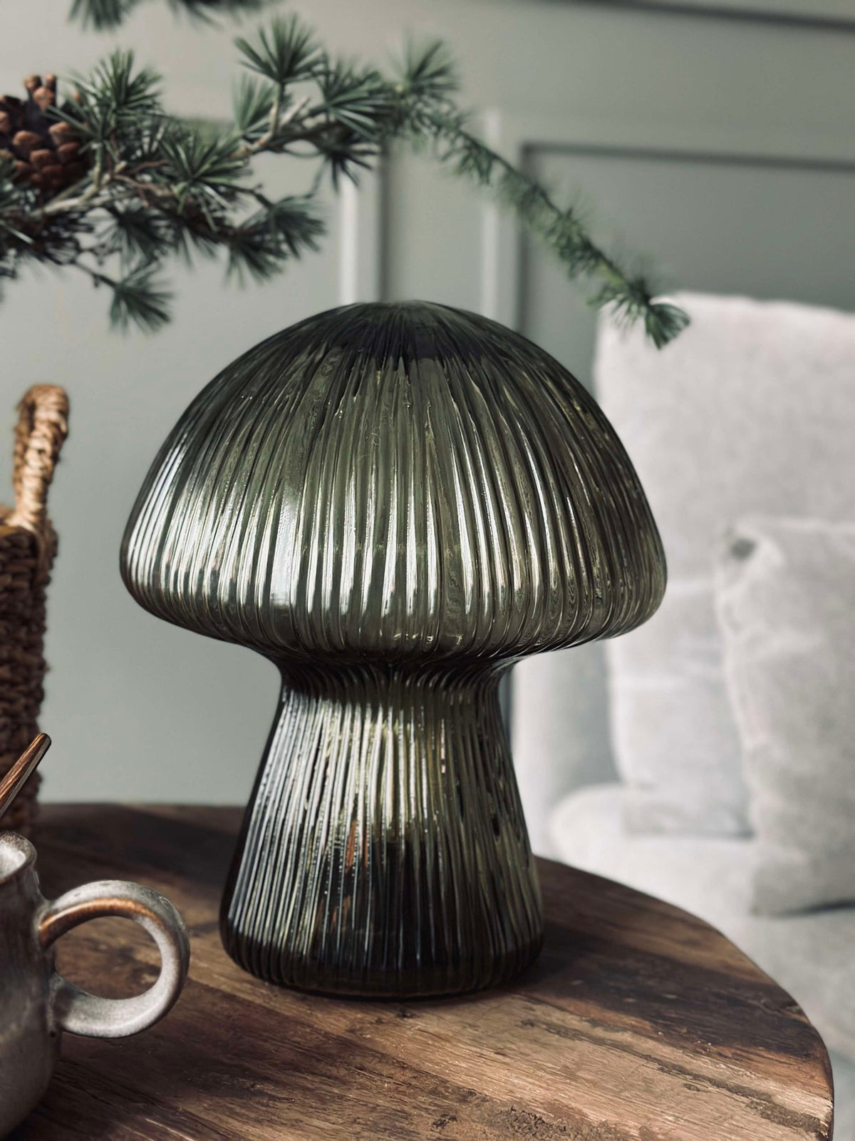 Mushroom à rainures 25 cm - Vert