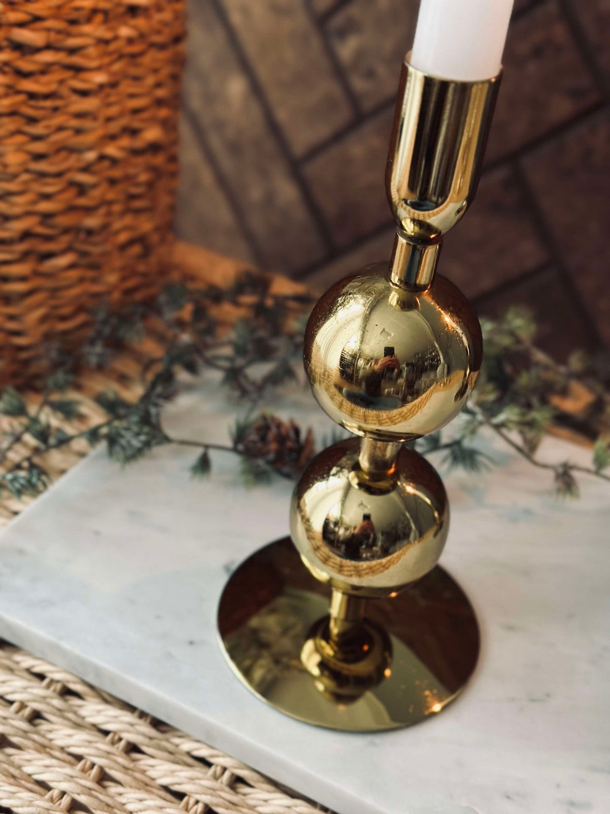 Bougeoir NOYA - Gold 20 cm