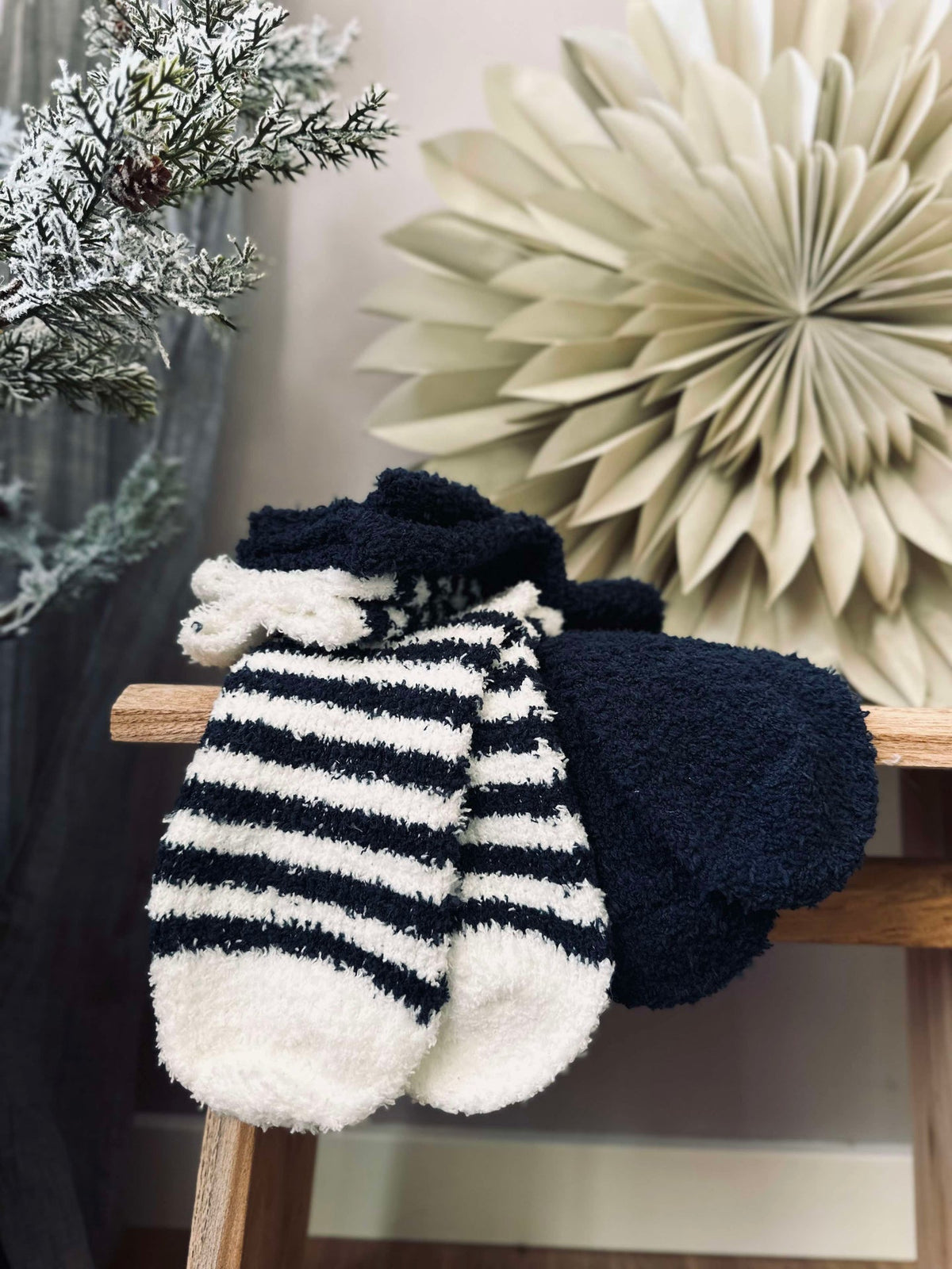 Chaussettes Fluffy Blue - Lot de 2 paires