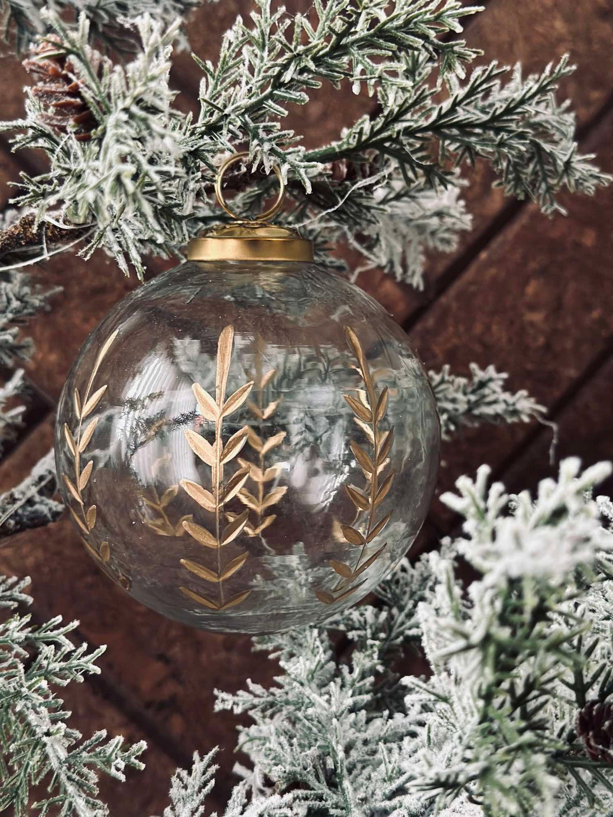 Boules de Noël en verre - Lot de 2 pièces