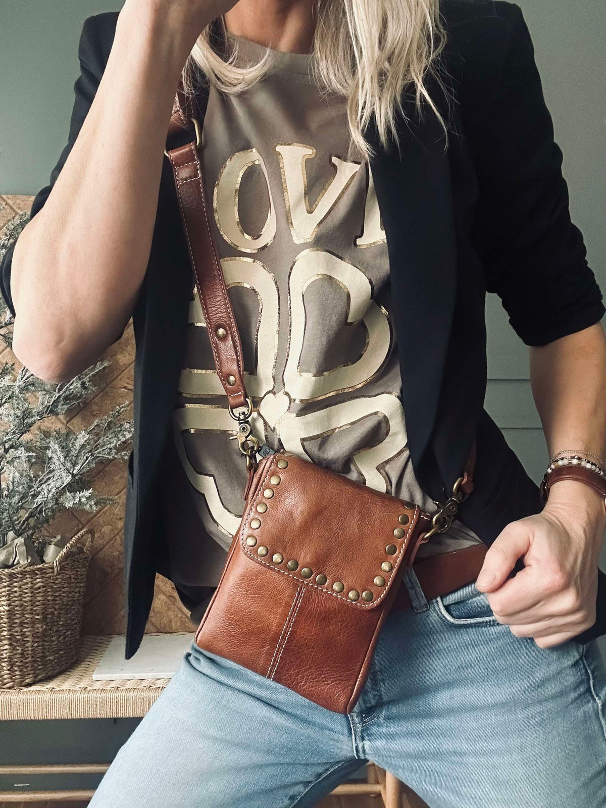 Sac pour téléphone Sally Walnut