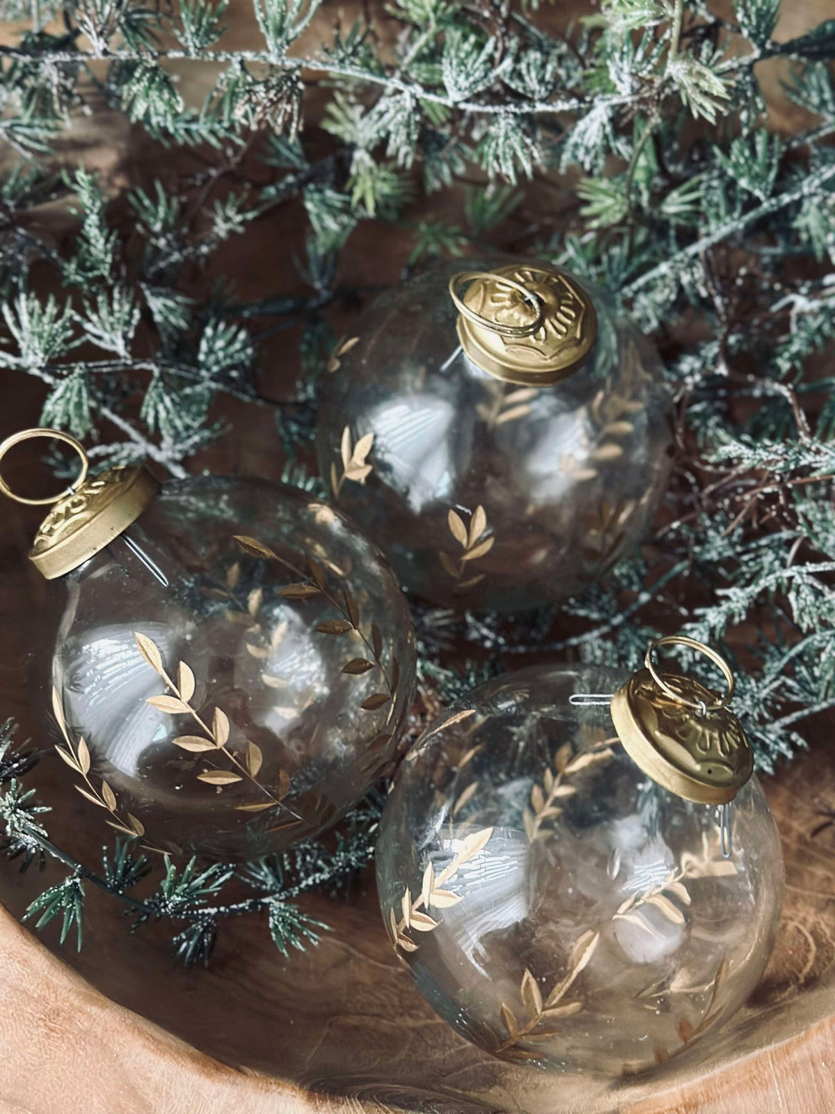 Boules de Noël en verre - Lot de 3