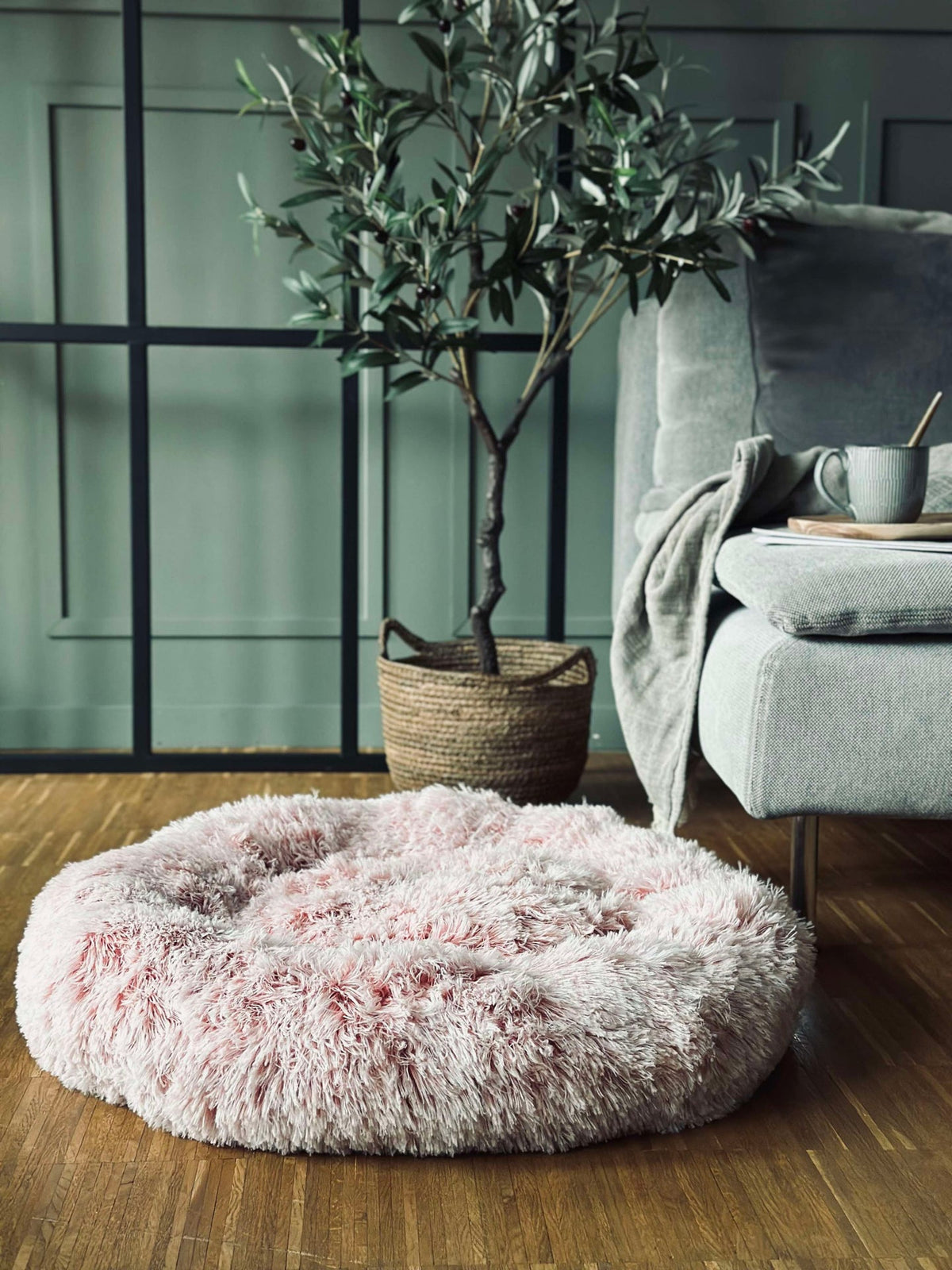 Panier pour chien Fluffy - Dia 60 cm Rose
