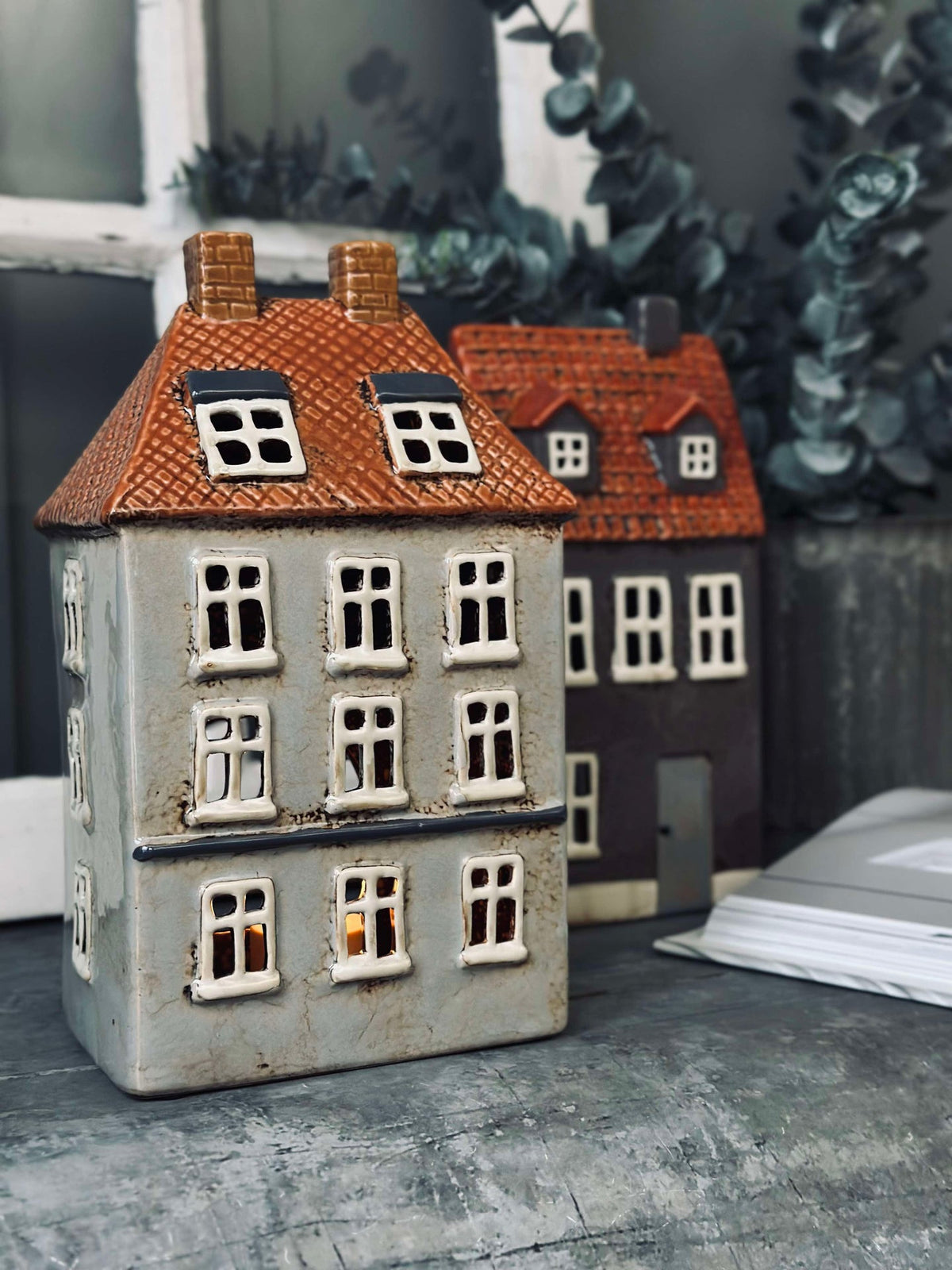 Maison lumineuse en céramique - Beige