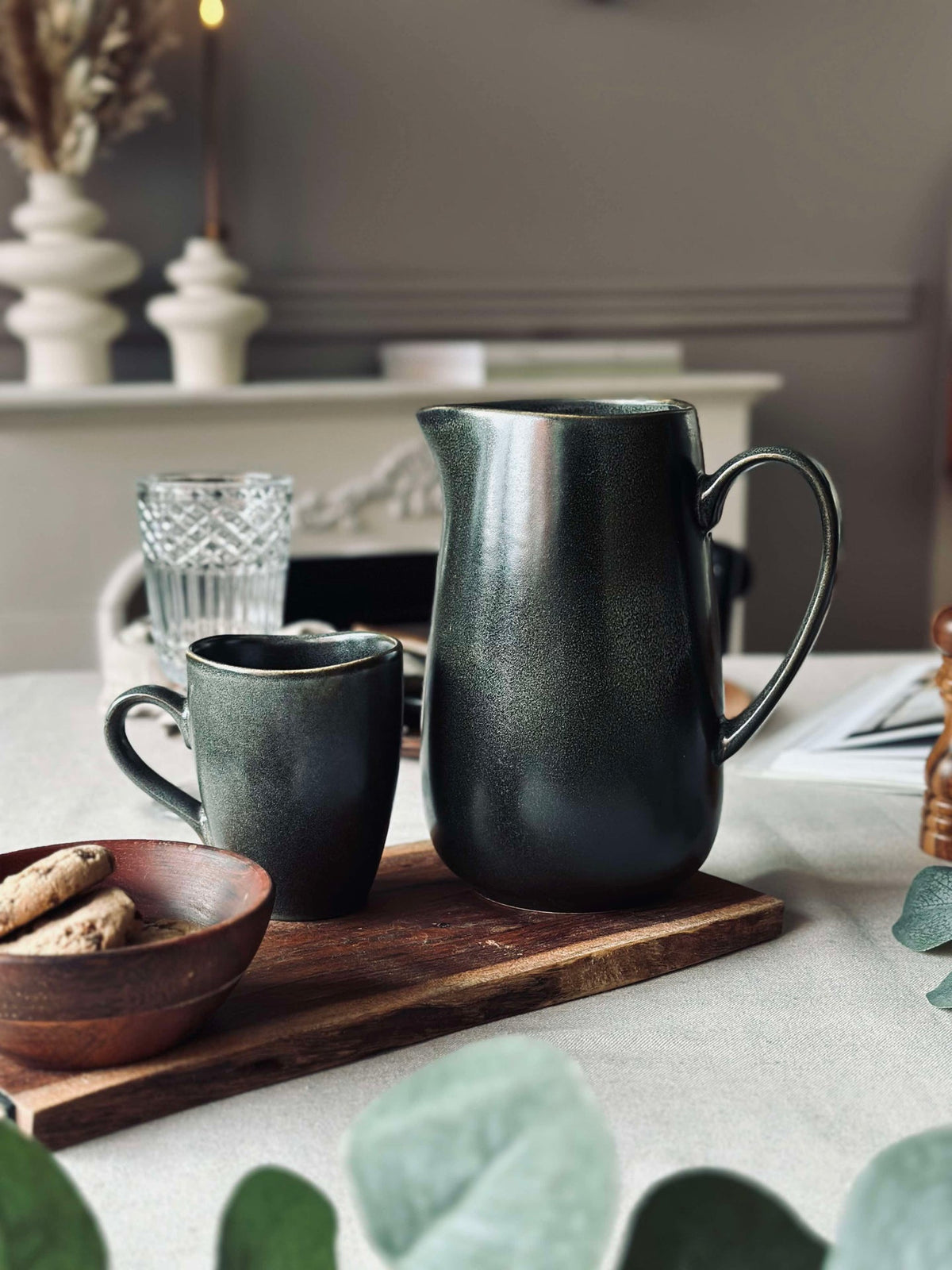 Carafe en grès Grise 1,5 l.