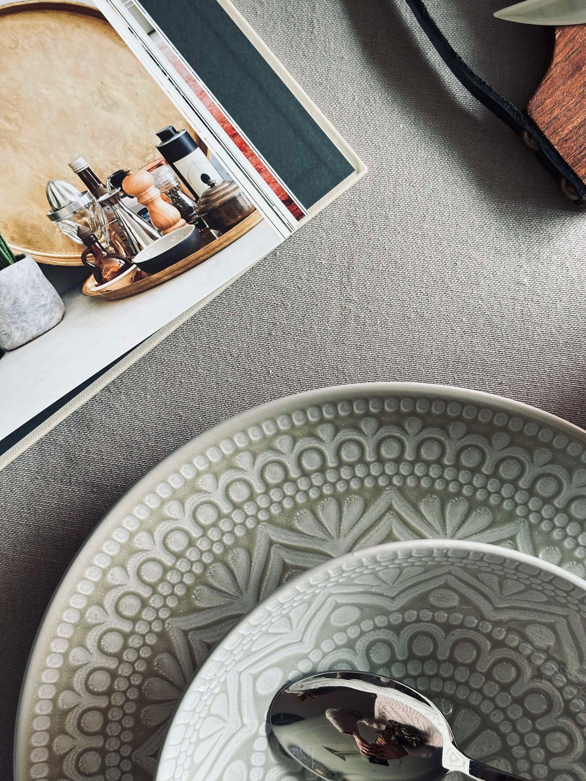 Assiette India Stonewear 27 cm - Beige