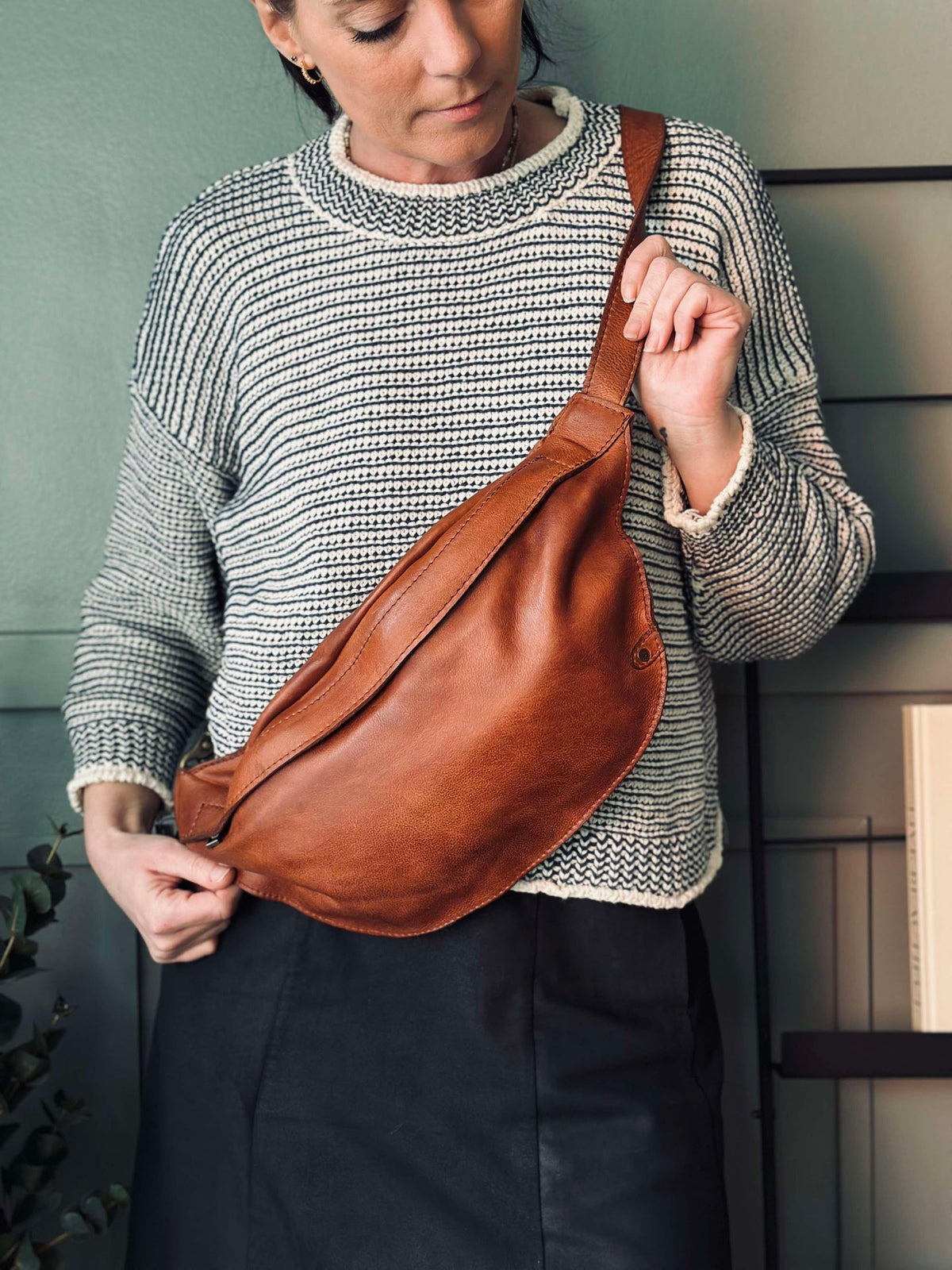Sac banane Taya Cognac