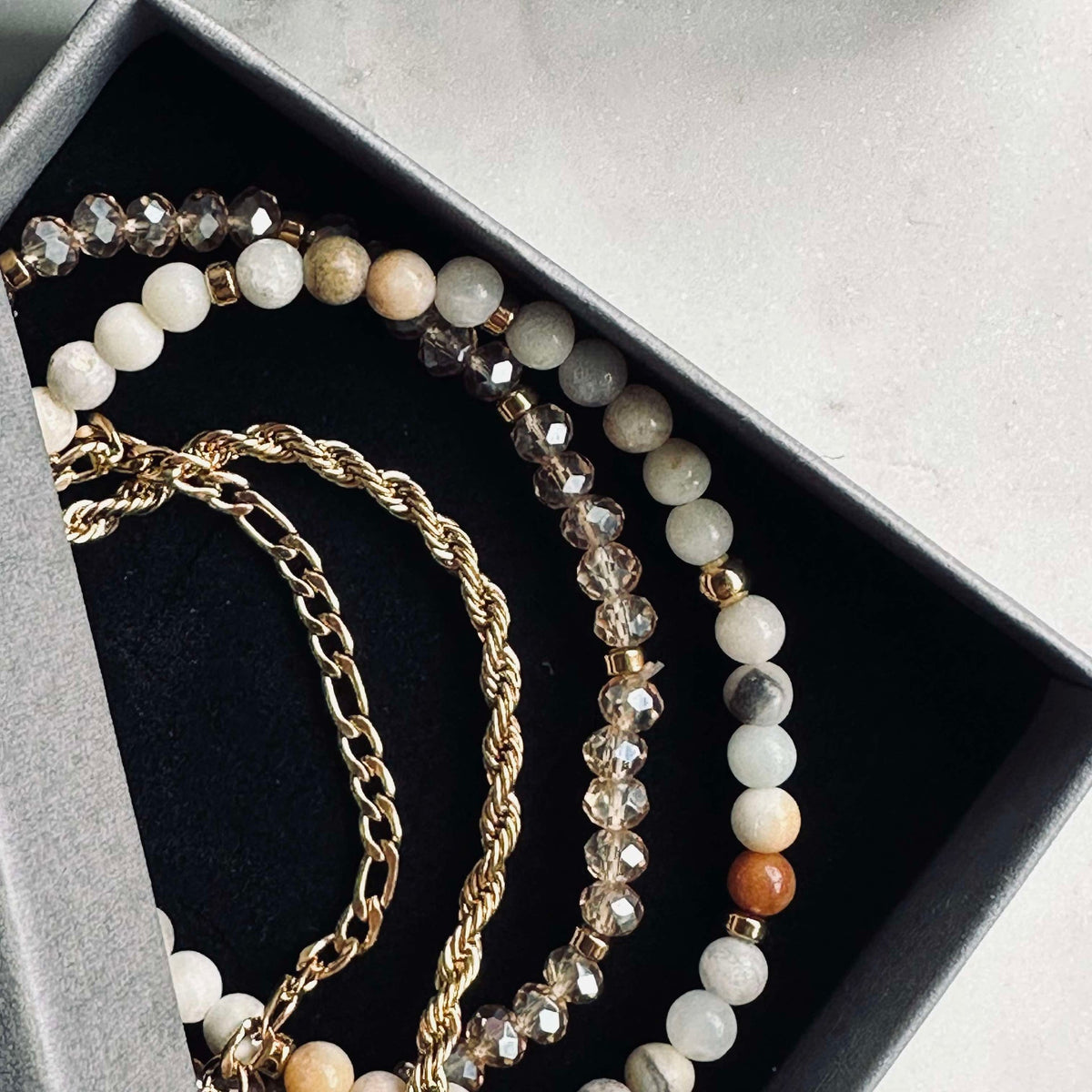 Bracelet Erika Nature - Ensemble de 4 bracelets