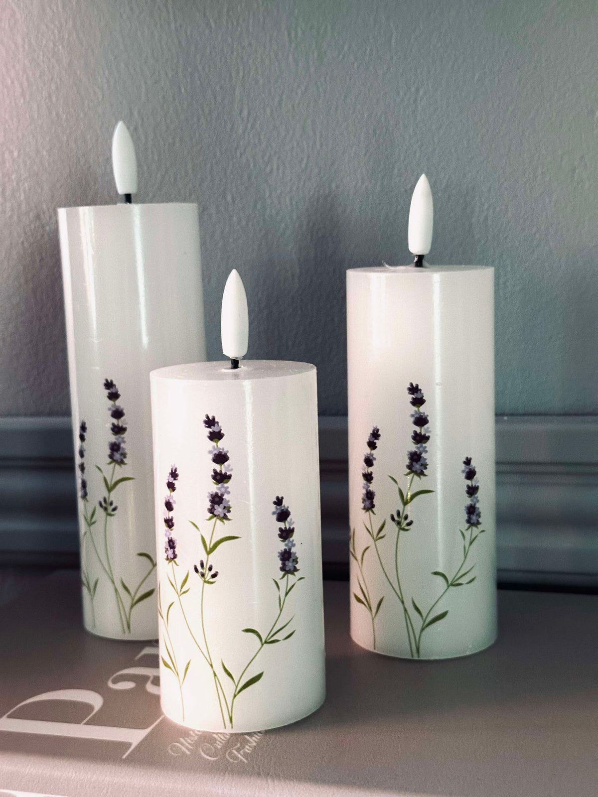 LED FLORA Lavendel – Lot de 3 avec télécommande