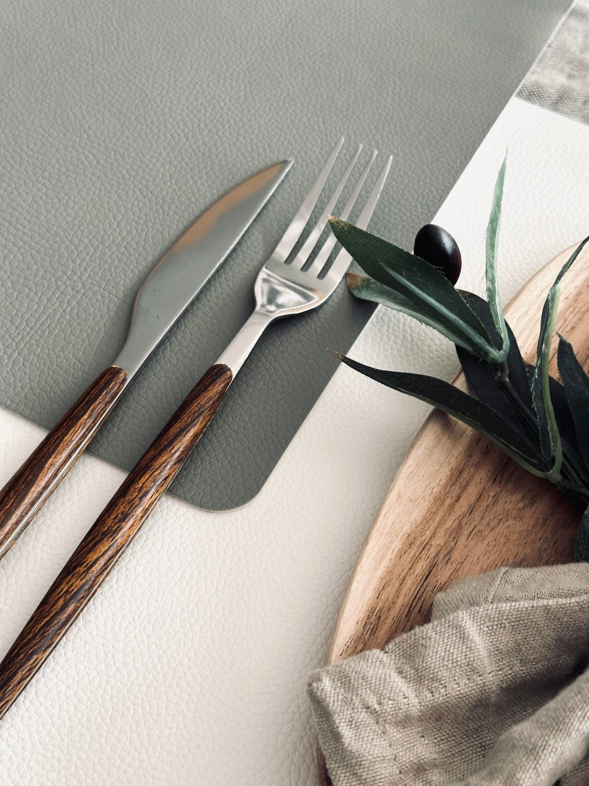 Set de table – Réversible Gris / lin