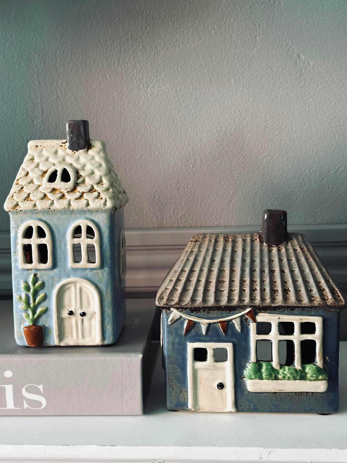Maison photophore - Blue