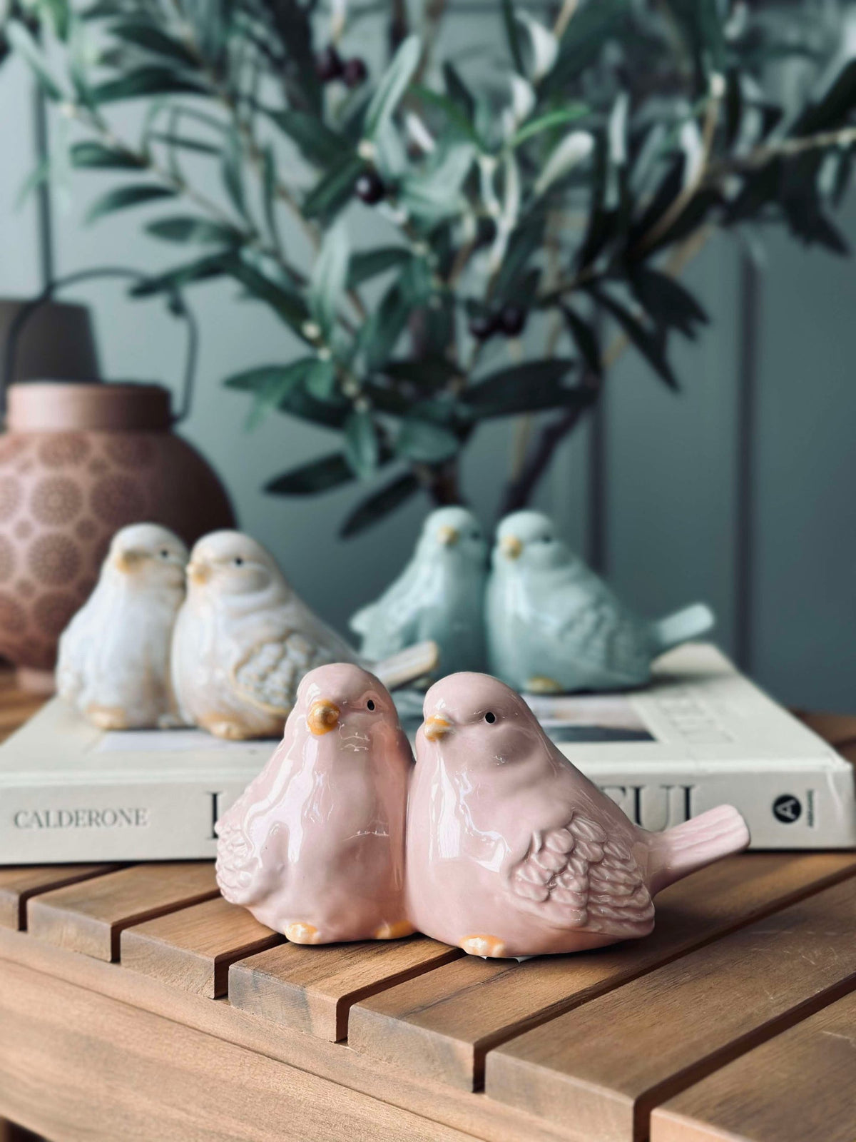 Paire d’oiseaux - Beige
