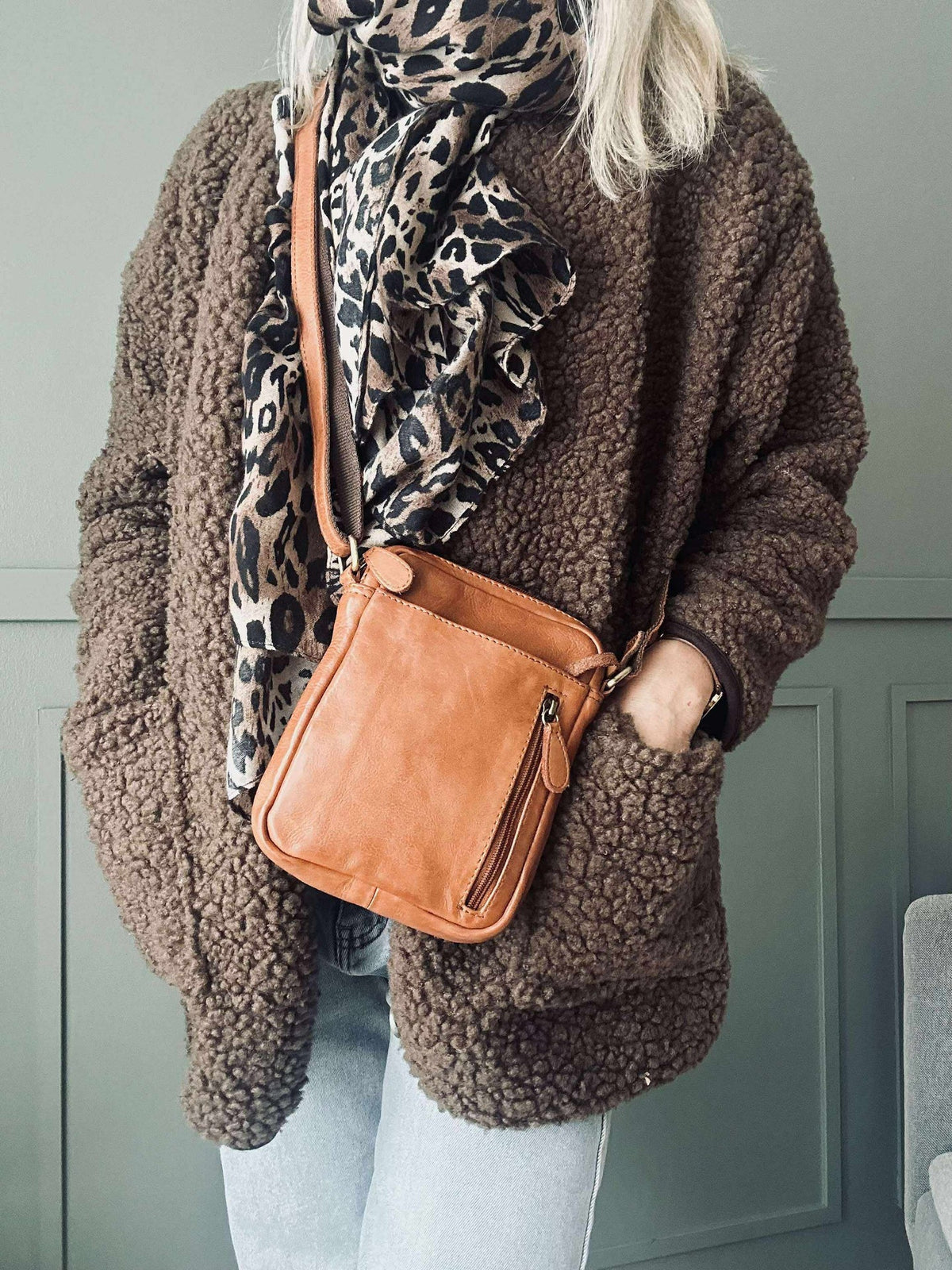 Sac mobile crossover - Cognac