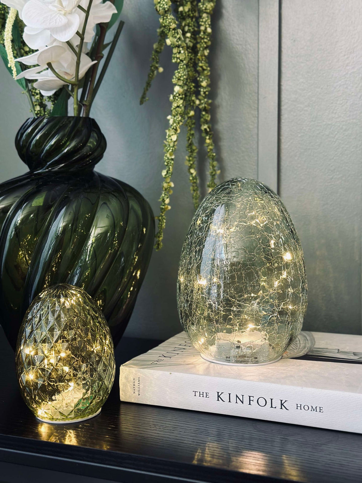 Lampe boule - Green diamond