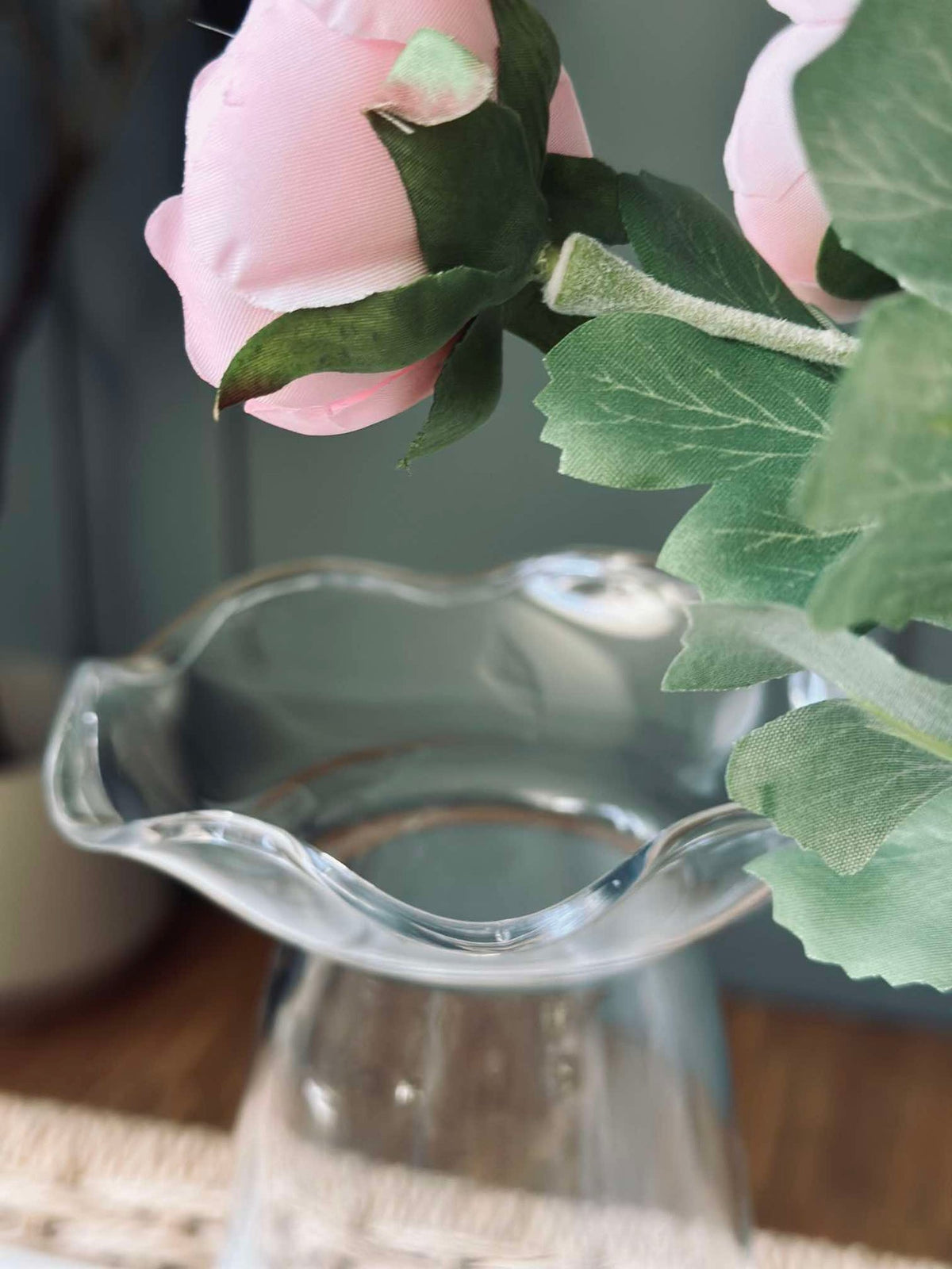 Vase à jacinthe avec bord fleuri - Transparent