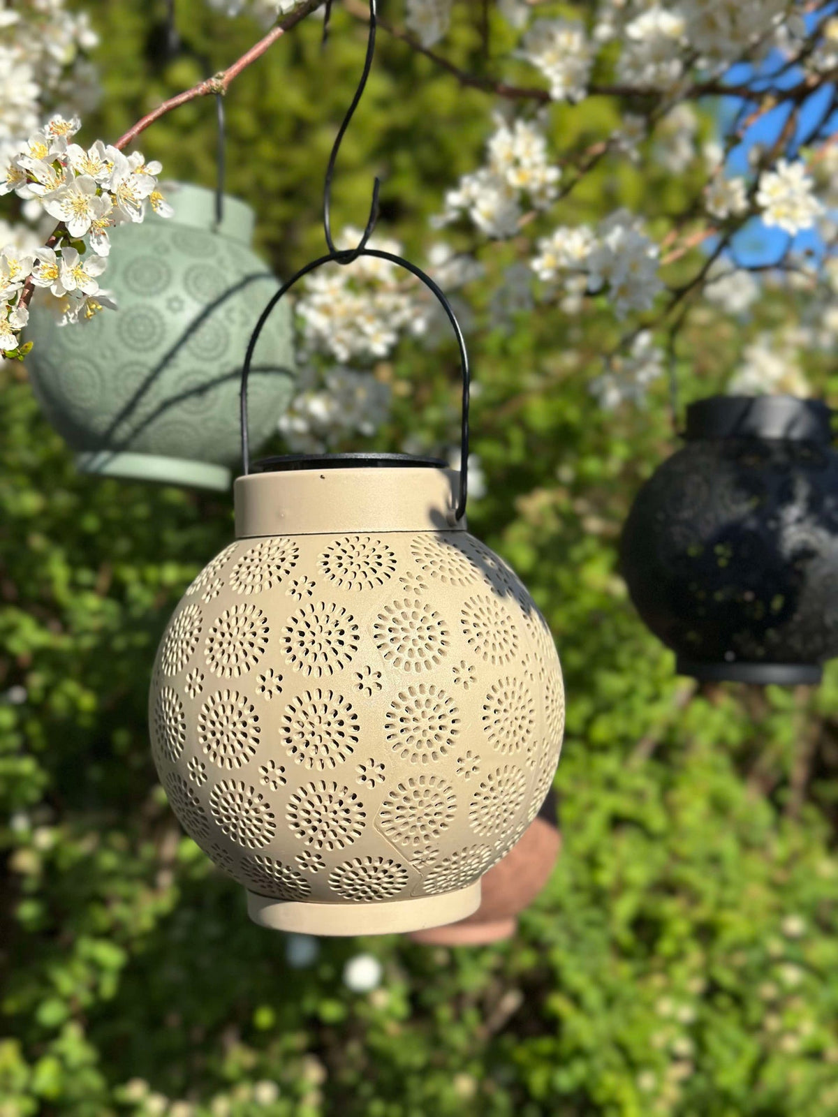 Lanterne avec suspension FIONA - Beige