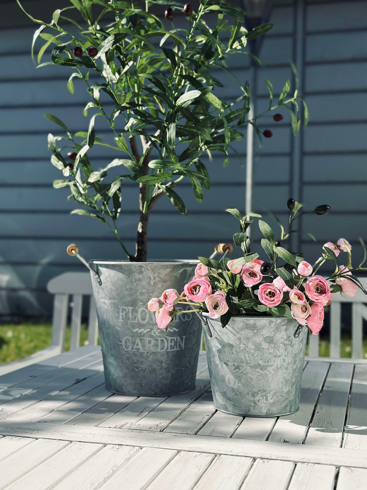 Seau de plantation - Zinc large