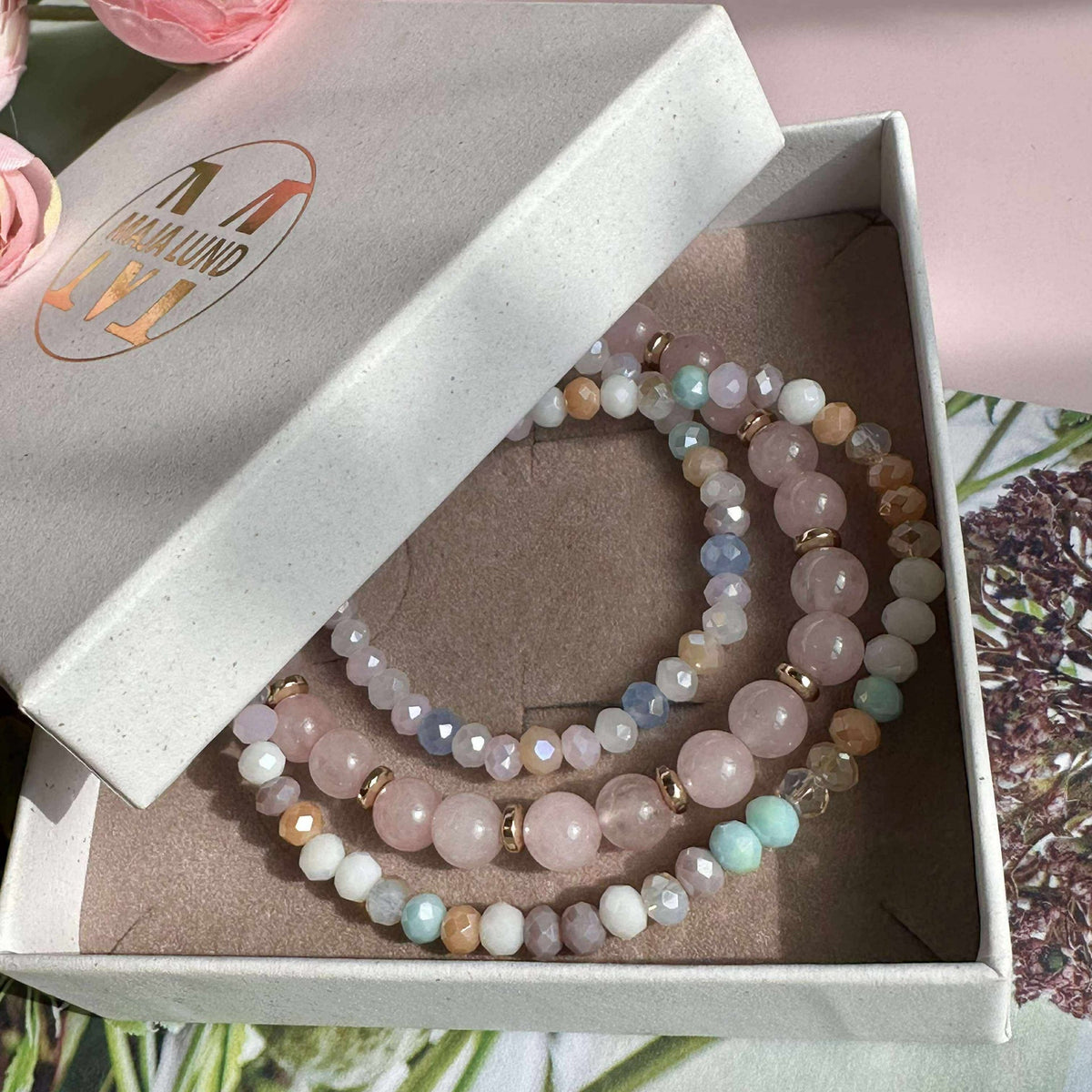 Bracelet Luna Soft pink – Set de 3 pièces