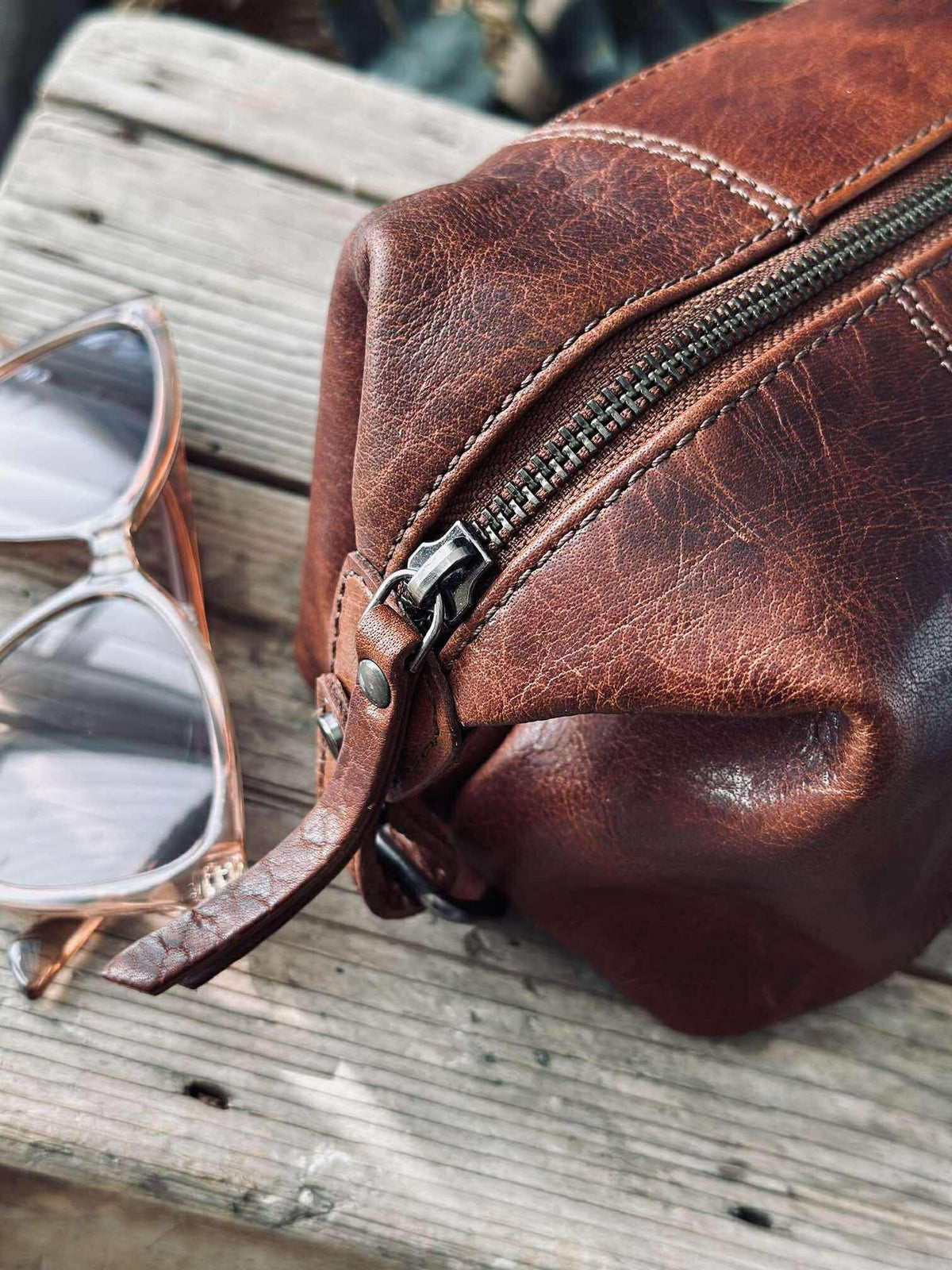 Trousse de toilette - Raw deluxe, Italie cognac