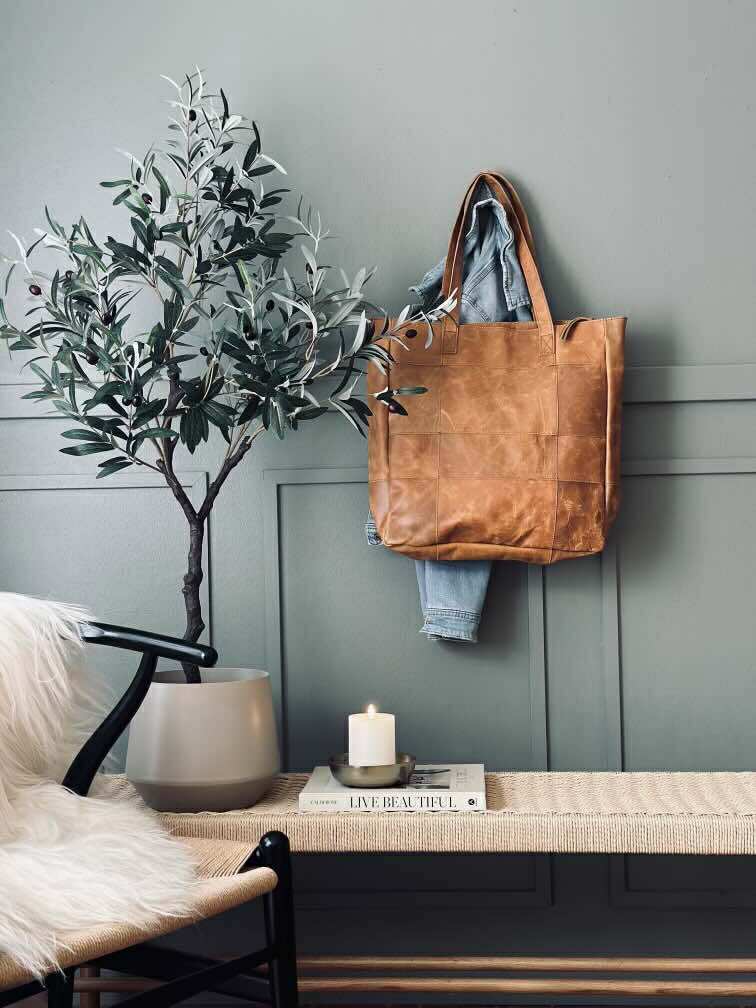 Shopper - Cognac / noir