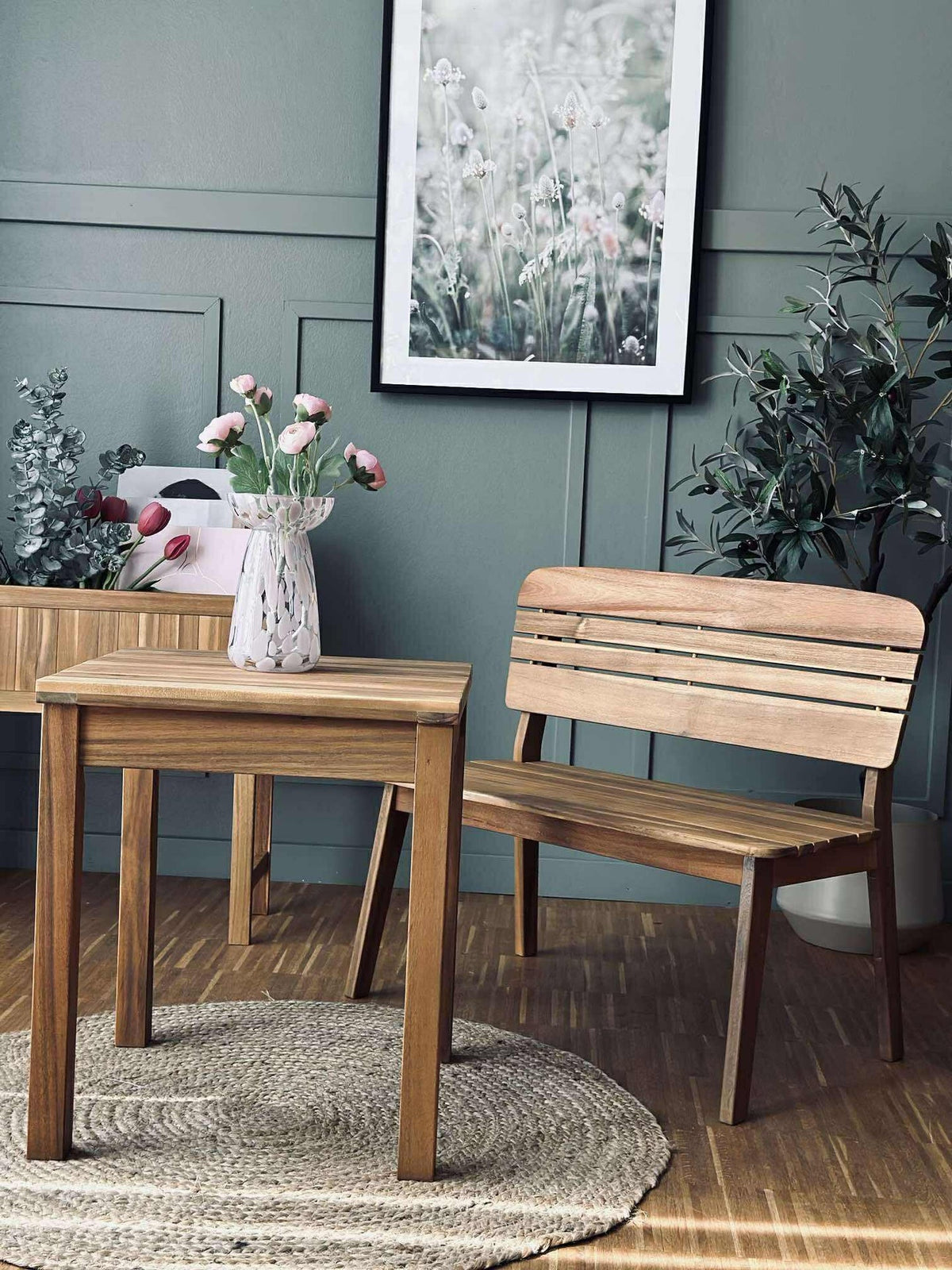 Tabouret Tokyo - acacia pour intérieur / extérieur