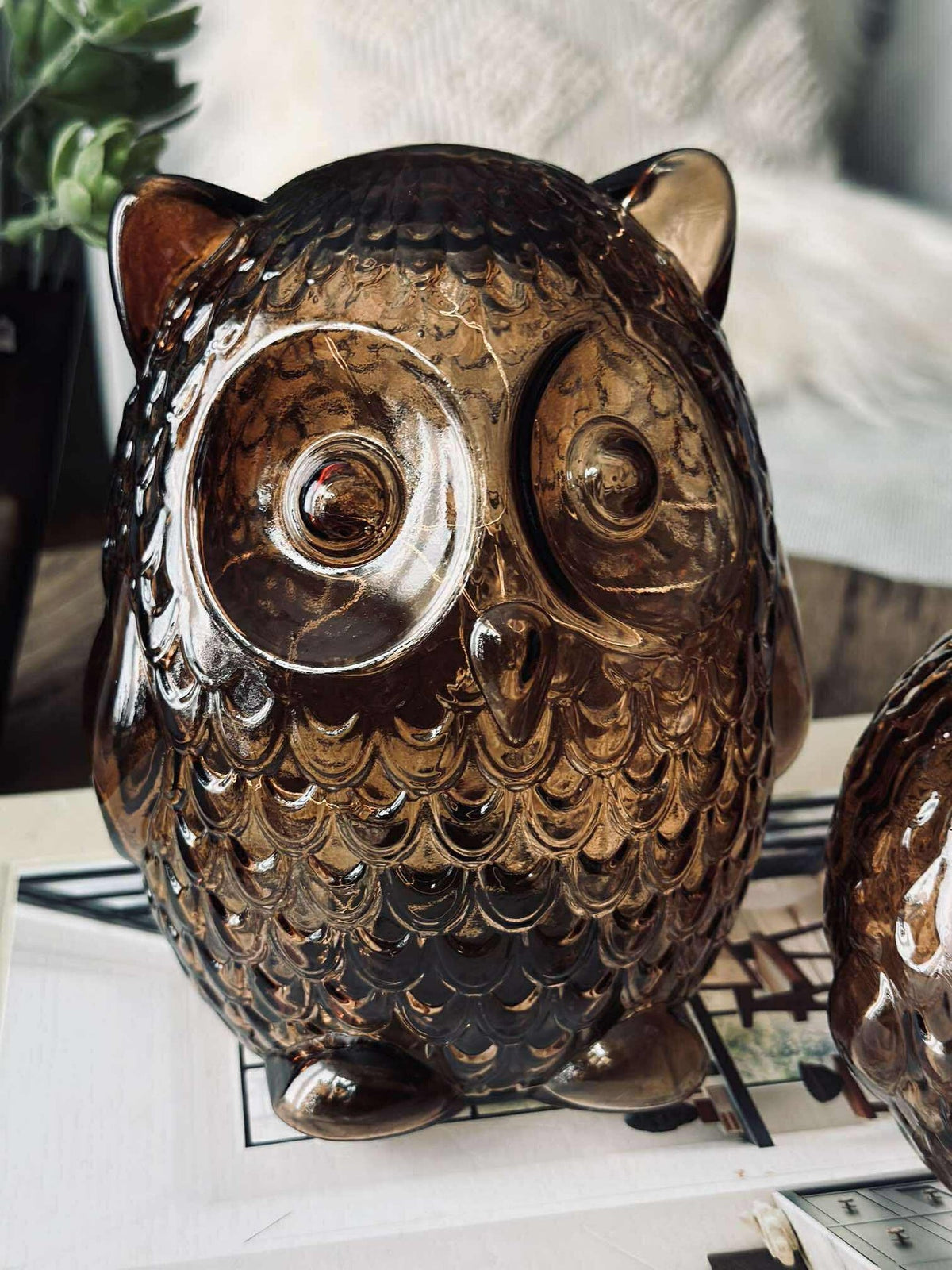 Hibou avec lumière LED et minuterie - Large