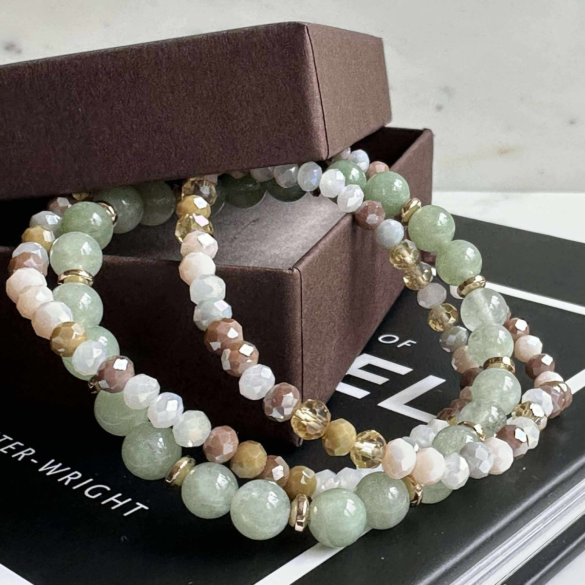 Bracelets Luna Jade Green – Ensemble de 3 pièces