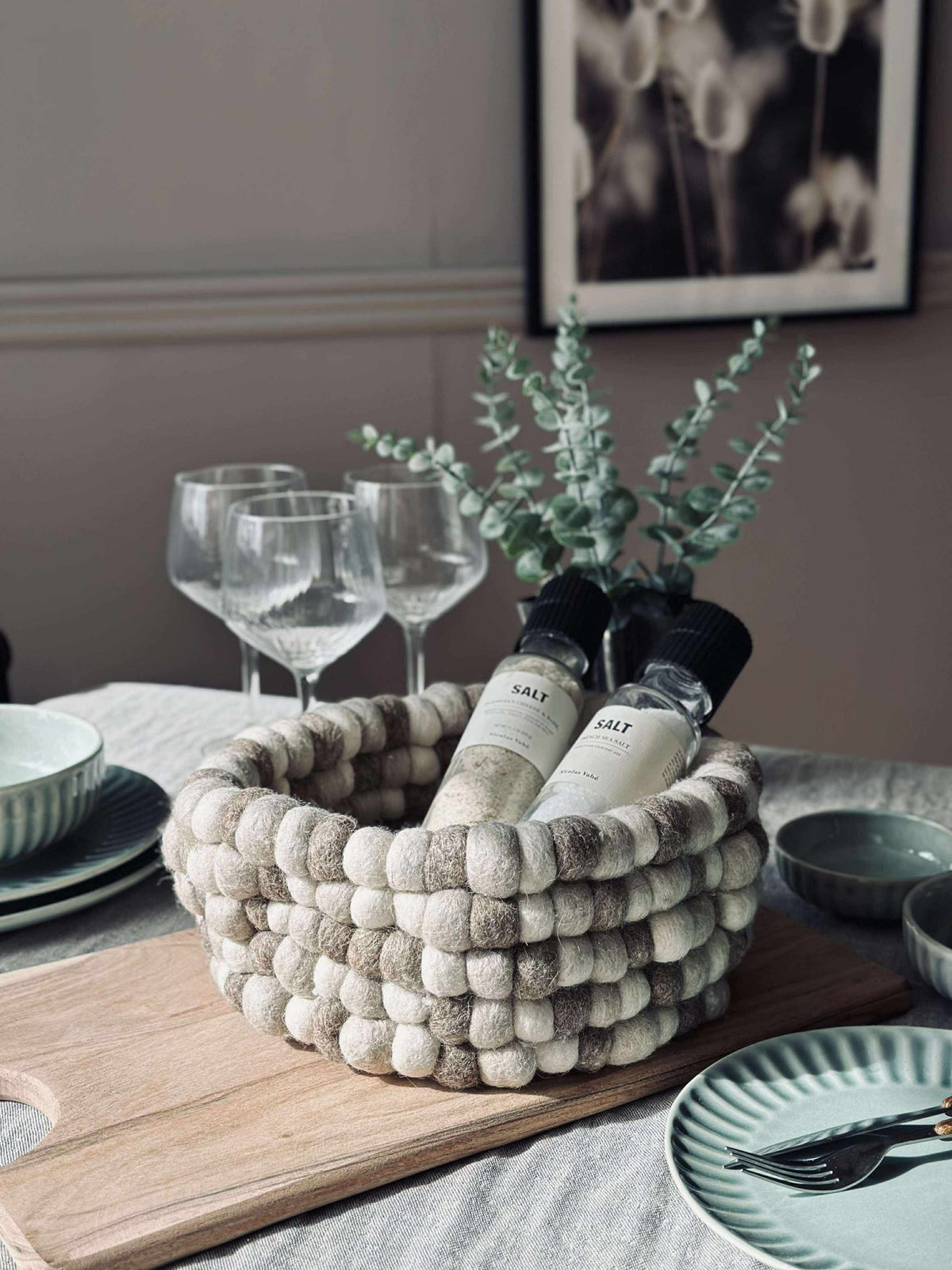 Panier en laine - Naturel