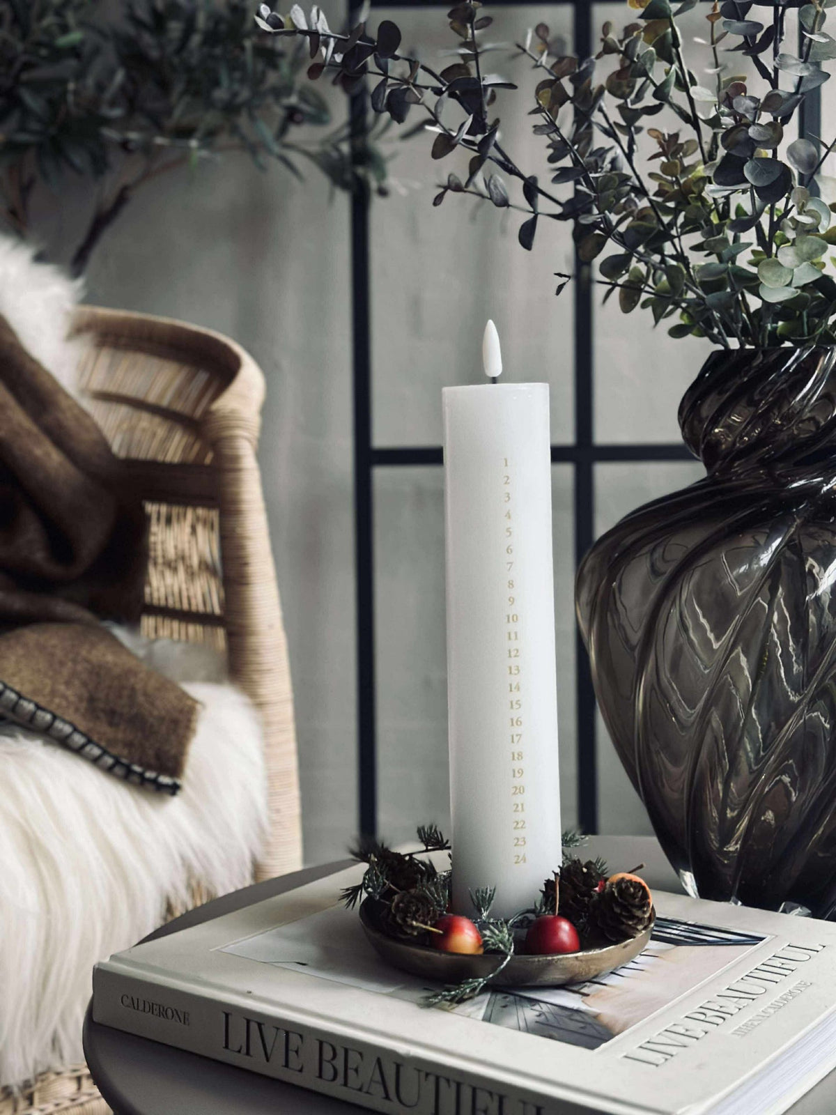 Bougie de calendrier LED avec télécommande
