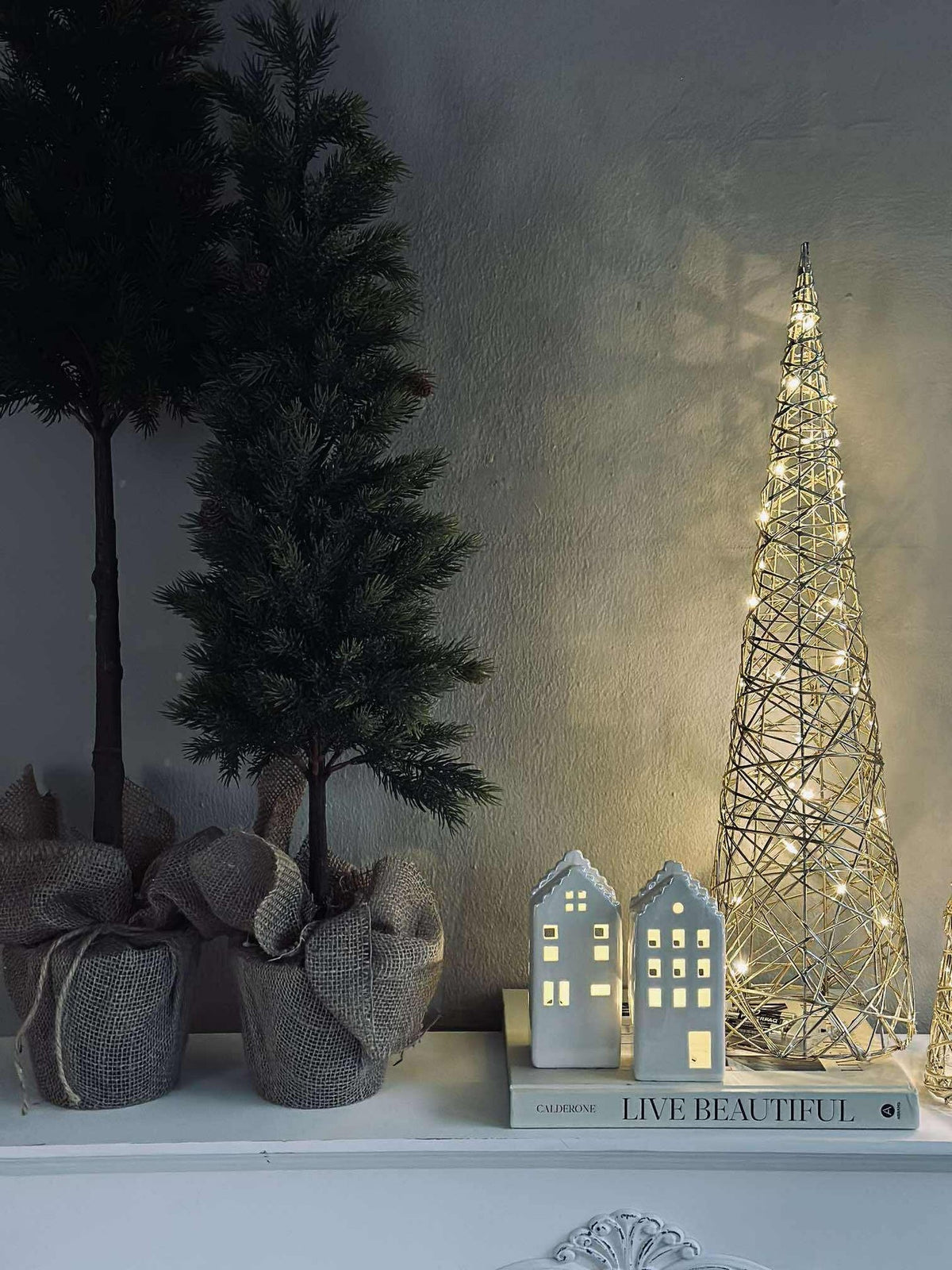 Cône avec lumière LED - Gold