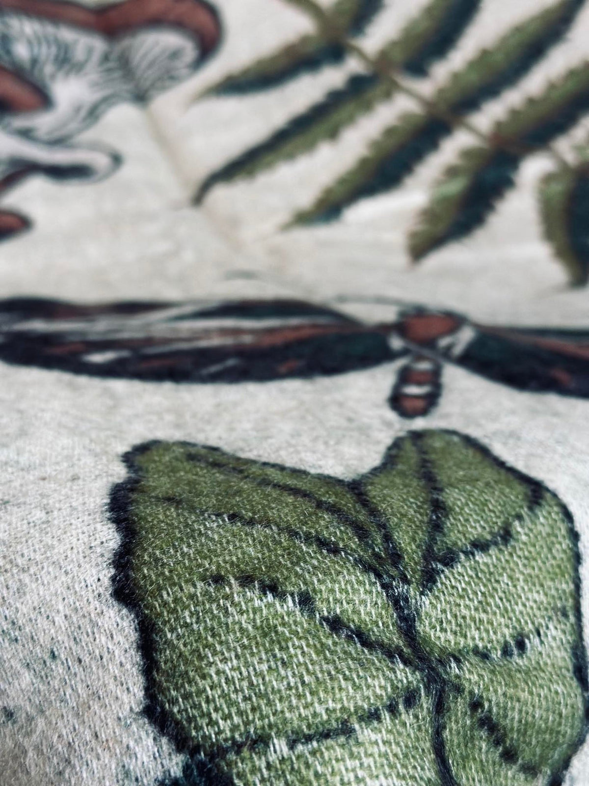Plaid - Mushroom vert / naturel