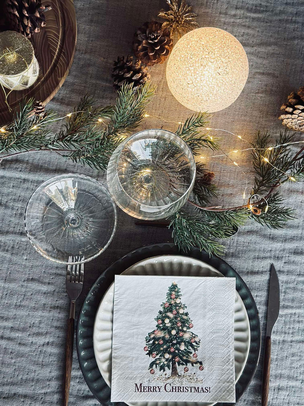 Serviettes Sapin de Noël - 20 pièces