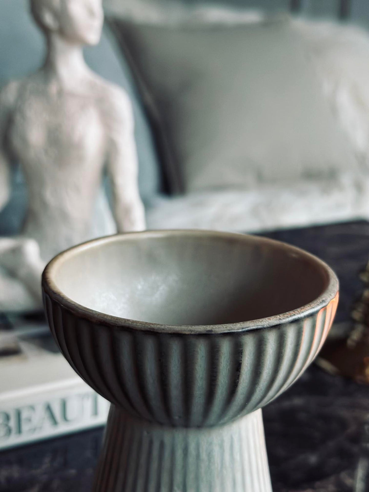 Vase à jacinthe VIGA - brun mat