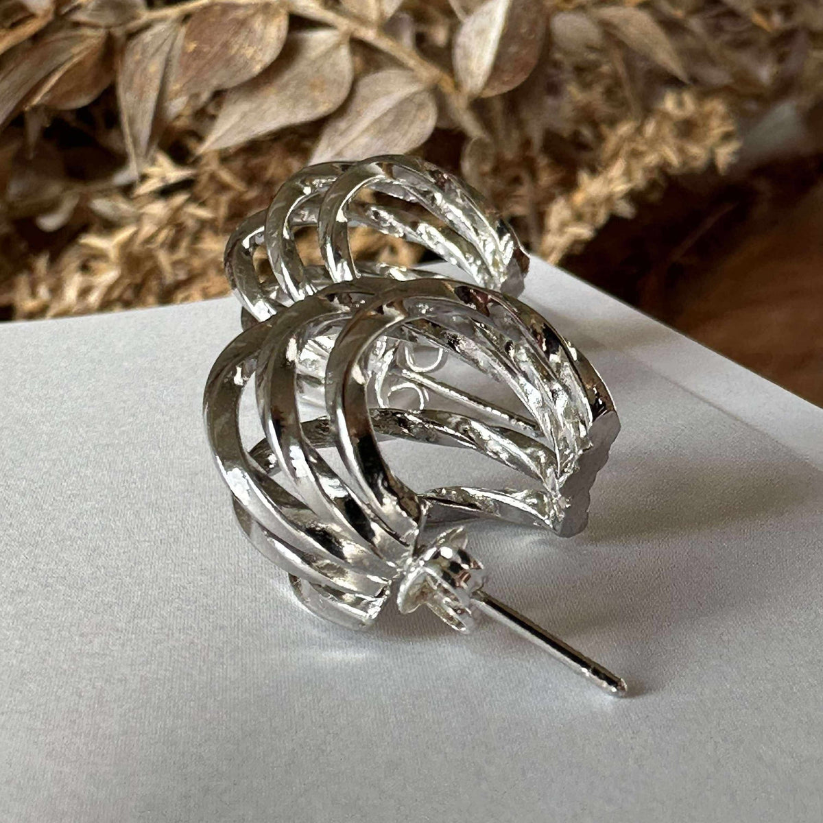 Boucles d'oreilles Cornelia 20 mm - Plaqué argent