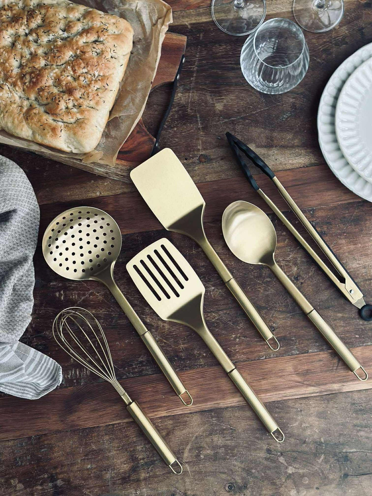 Spatule ajourée Golden - Acier inoxydable