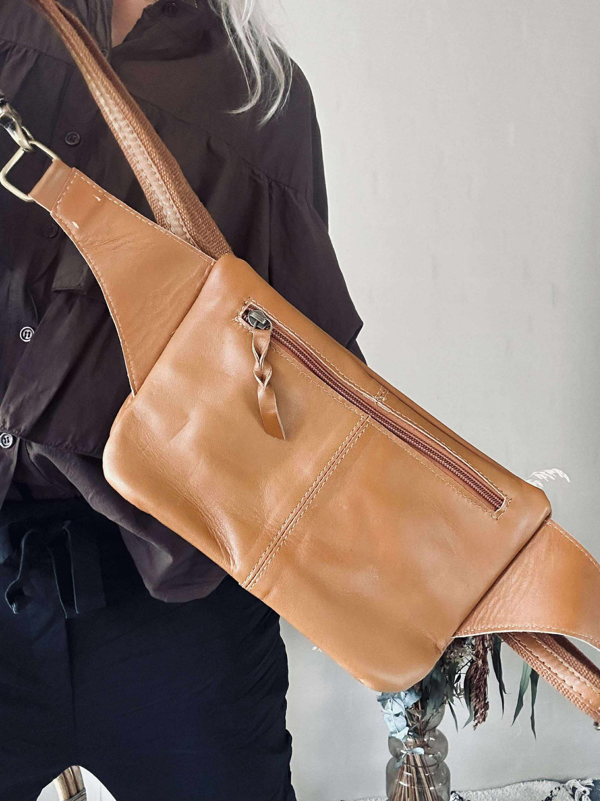 Sac banane Kaya - Cognac