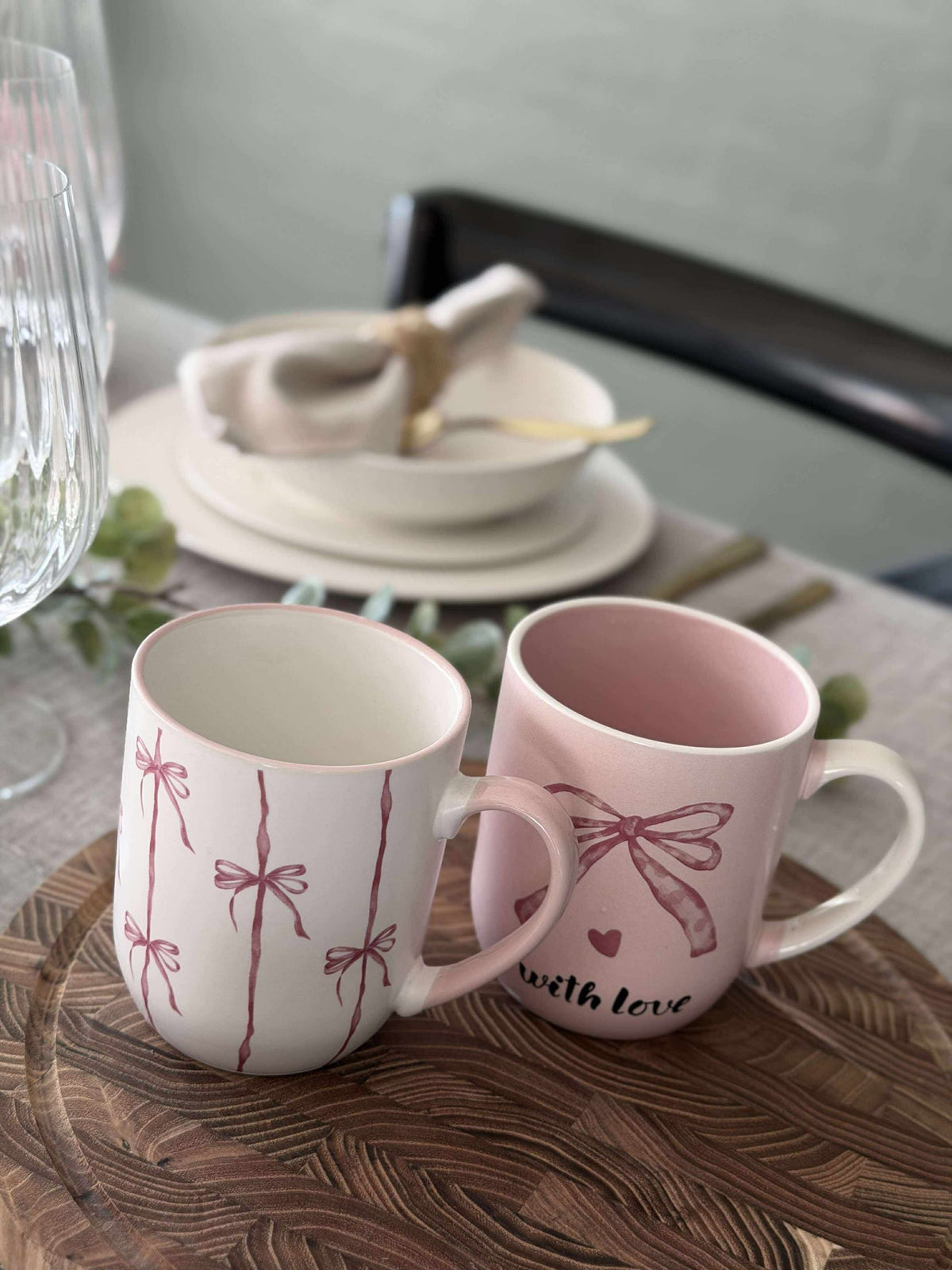 Tasse Nœud - Rose doux