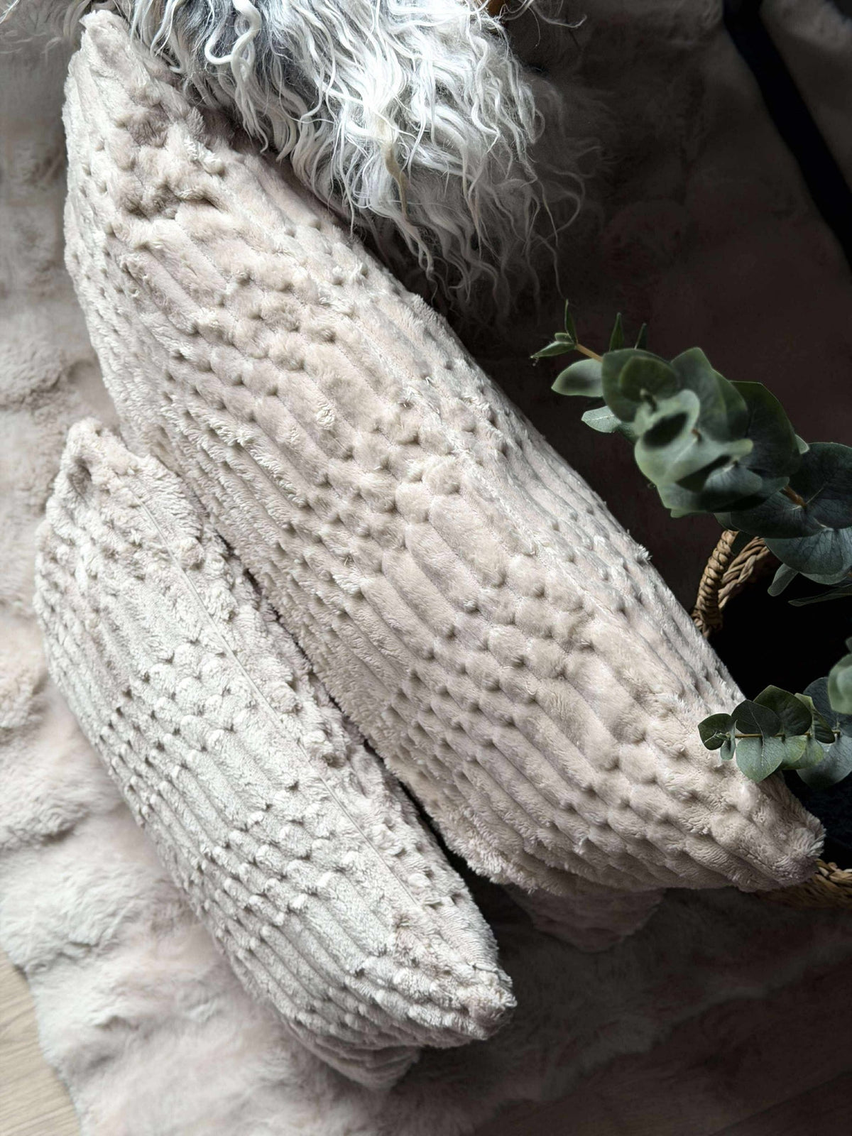 Coussin avec garnissage - Sable