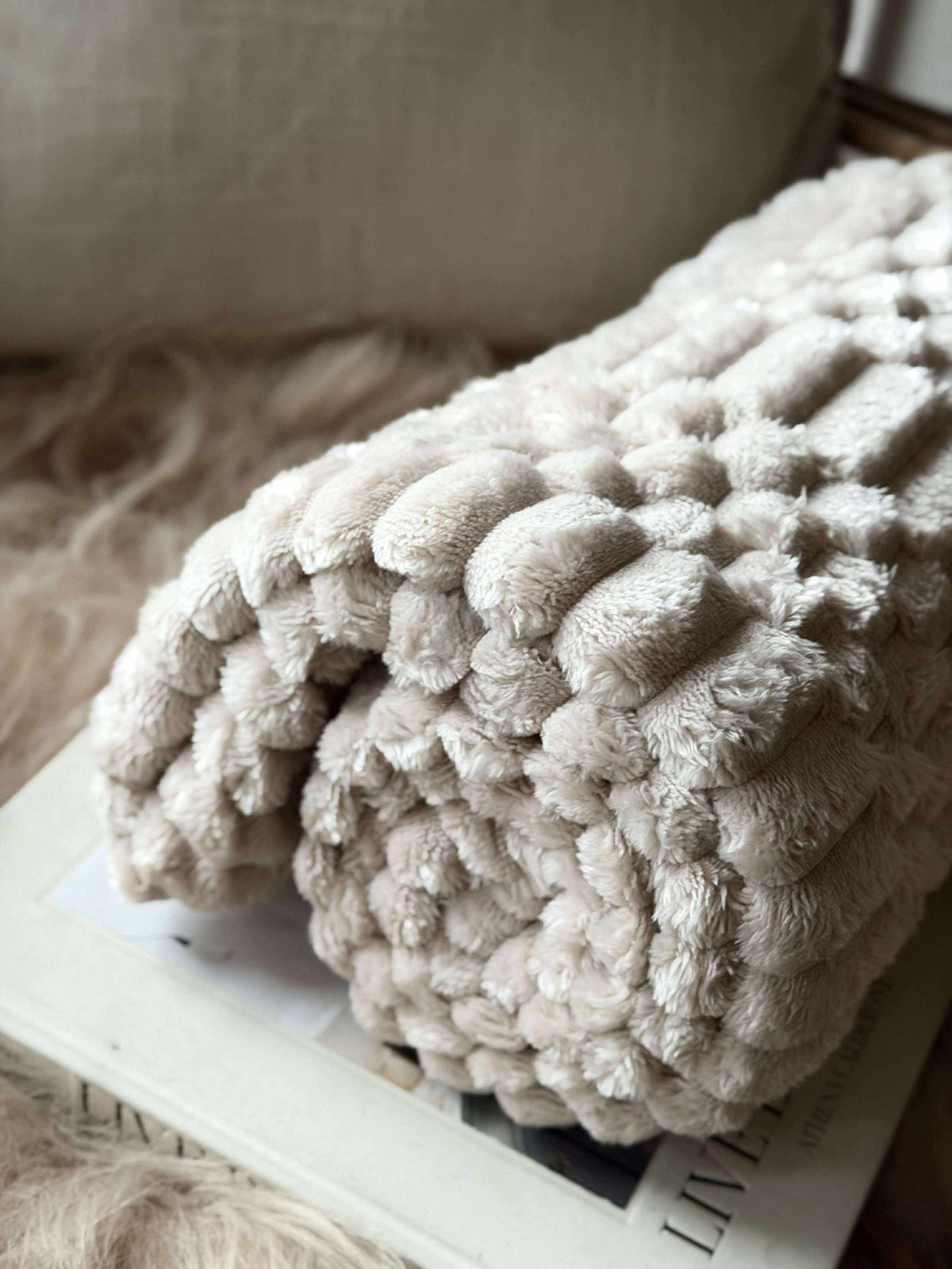 Plaid SUPER SOFT - Sable