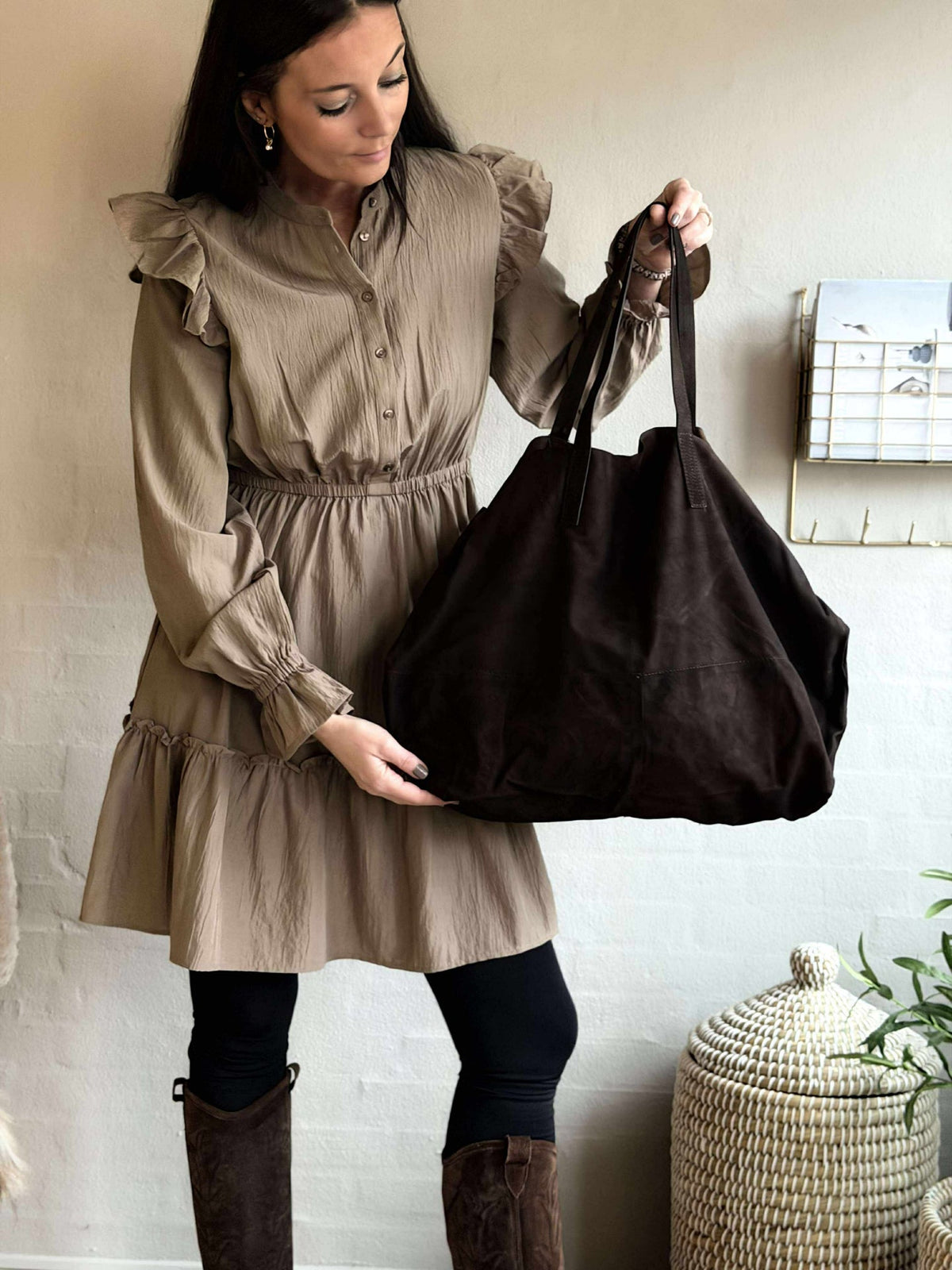 Shopper Julia daim - Dark coffee