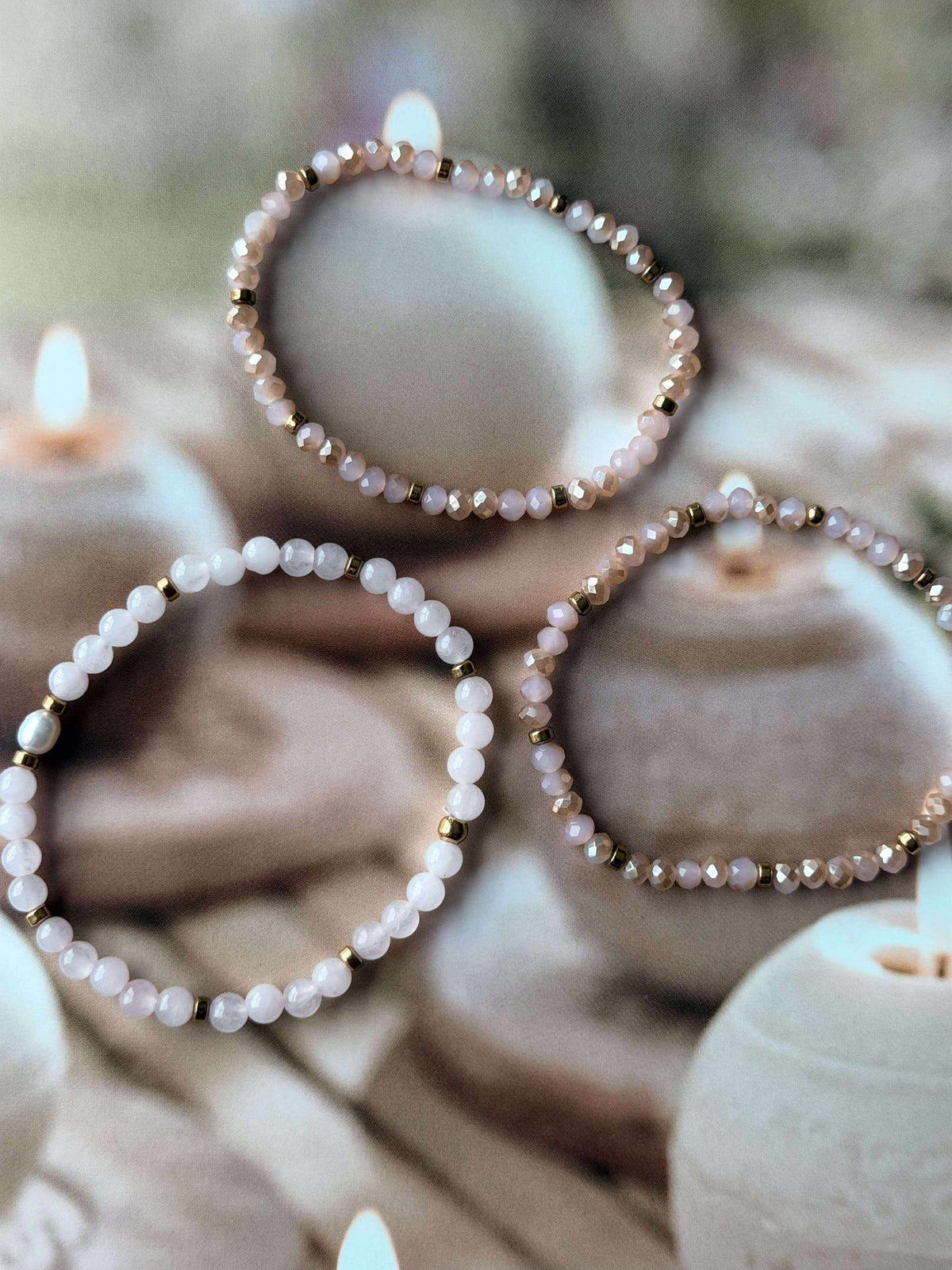 Bracelet Leah Soft Rose – Lot de 3